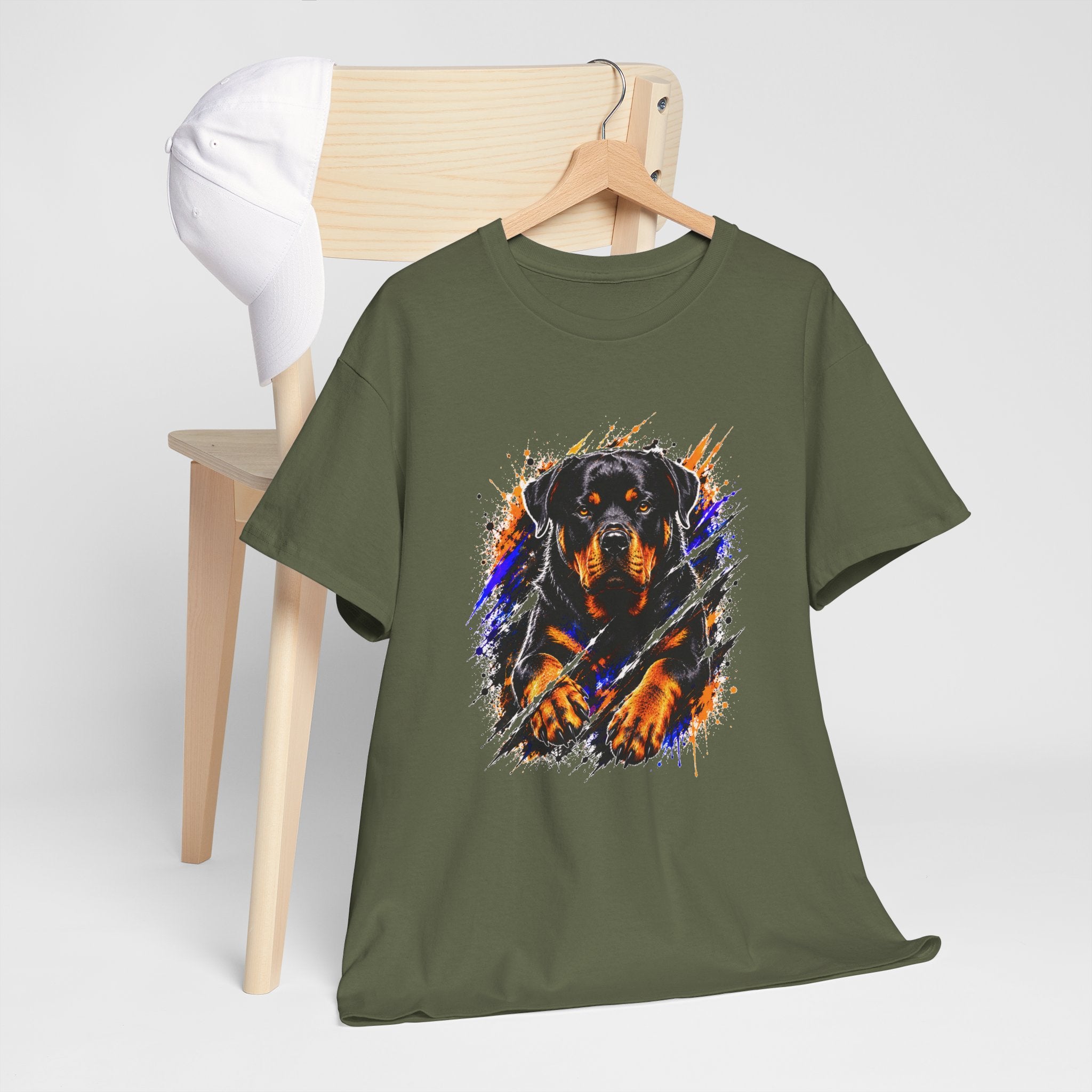 Rottweiler Graphic T-Shirt | Fierce Dog Lover Tee | Bold Rottie Shirt | Gift for Rottweiler Owners