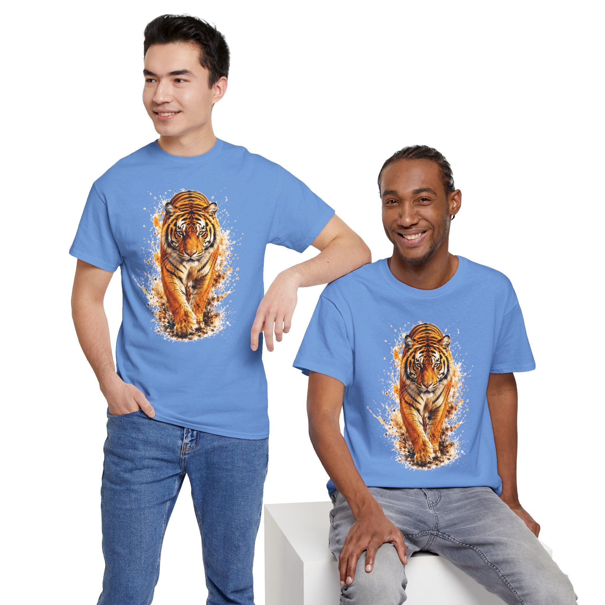 Majestic Tiger T-Shirt, Watercolor Tiger Graphic Tee, Unisex Wildlife Shirt, Tiger Lover Gift, Animal Art Tee