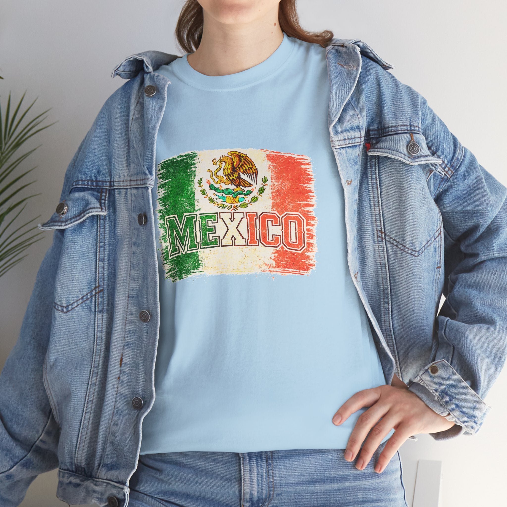 Mexico Flag Vintage T-Shirt — Distressed Mexican Emblem Tee