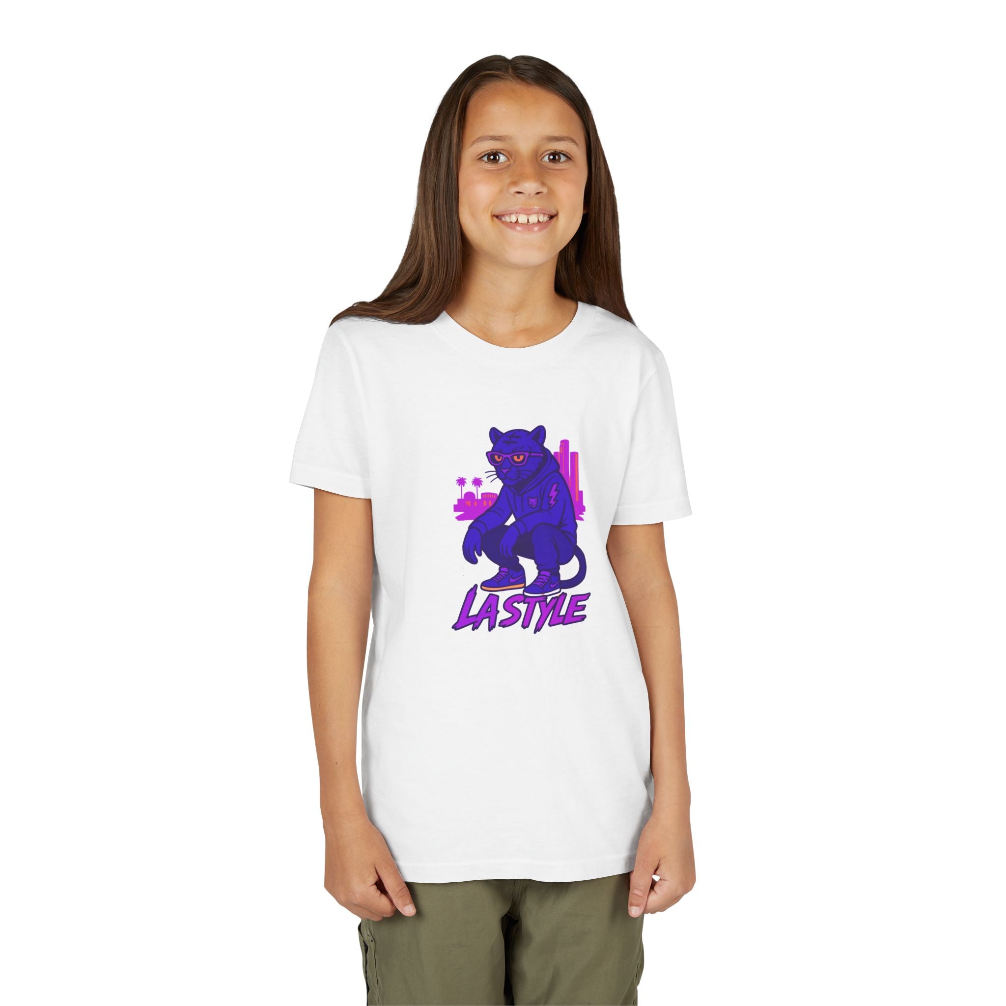 Youth Tee — Purple Panther 'Lastive' Graphic Kids Shirt