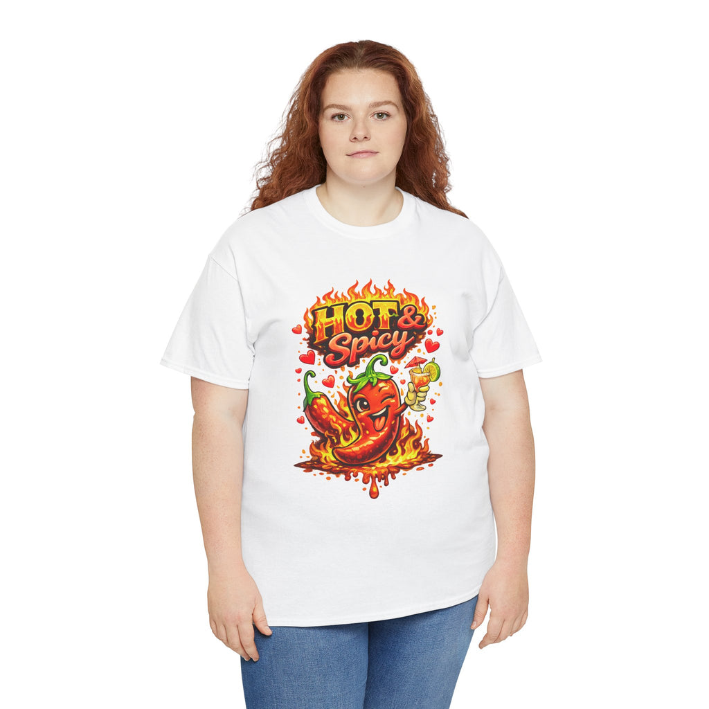 Hot & Spicy Pepper Shirt, Funny Chili Graphic Tee, Cute Food Lover T-Shirt, Spicy Gift