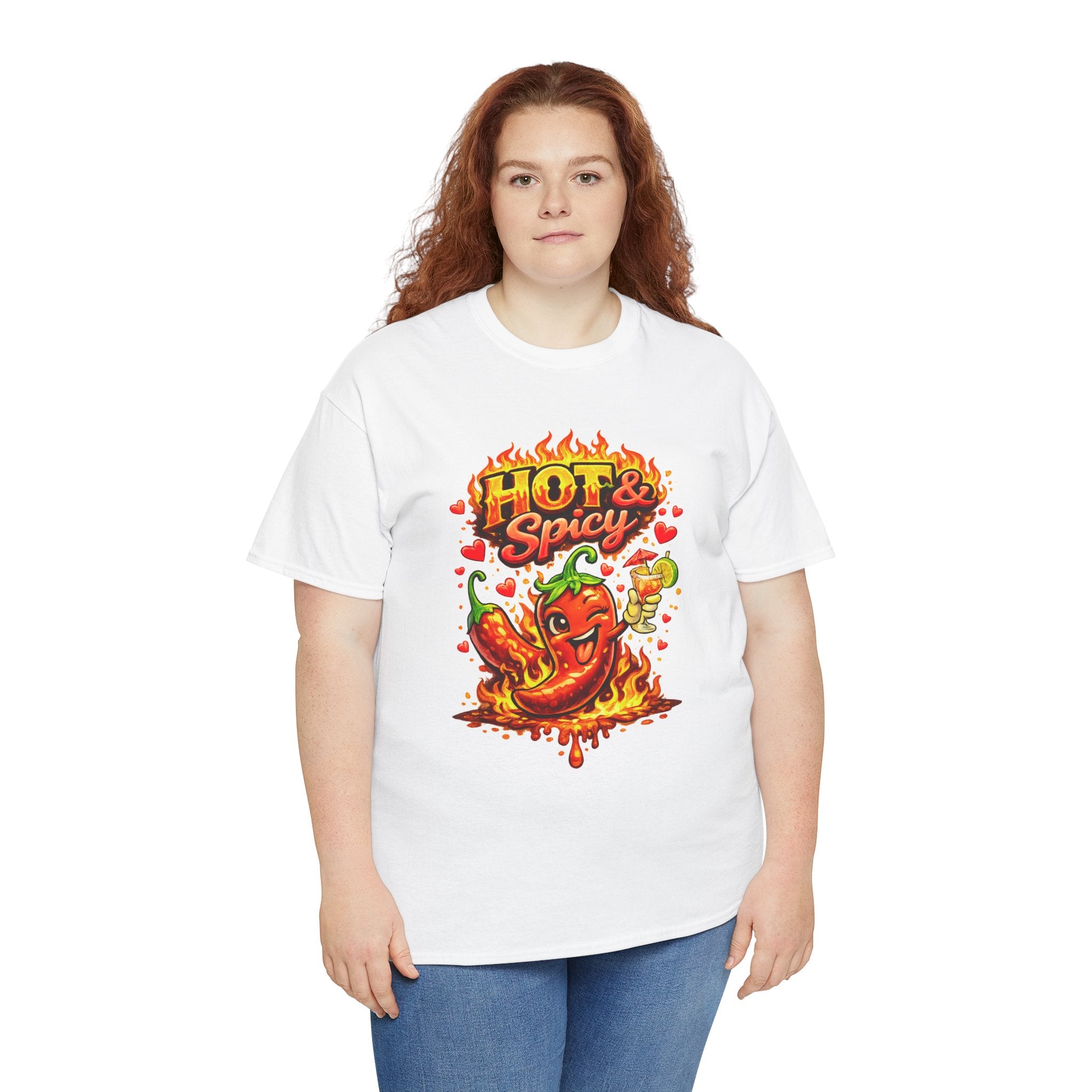 Hot & Spicy Pepper Shirt, Funny Chili Graphic Tee, Cute Food Lover T-Shirt, Spicy Gift