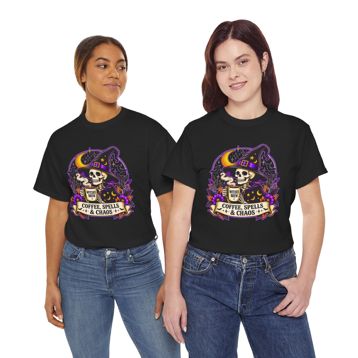Halloween Skeleton Witch Shirt | Spooky Graphic Tee