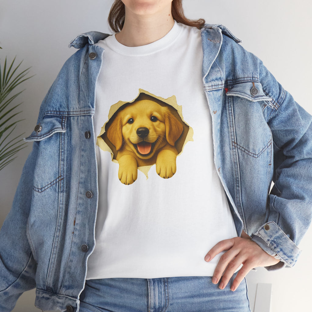 Golden Retriever Peekaboo Shirt, Cute Dog Lover T-Shirt, Funny Puppy Tee, Golden Retriever Gift, Pet Lover Graphic Shirt