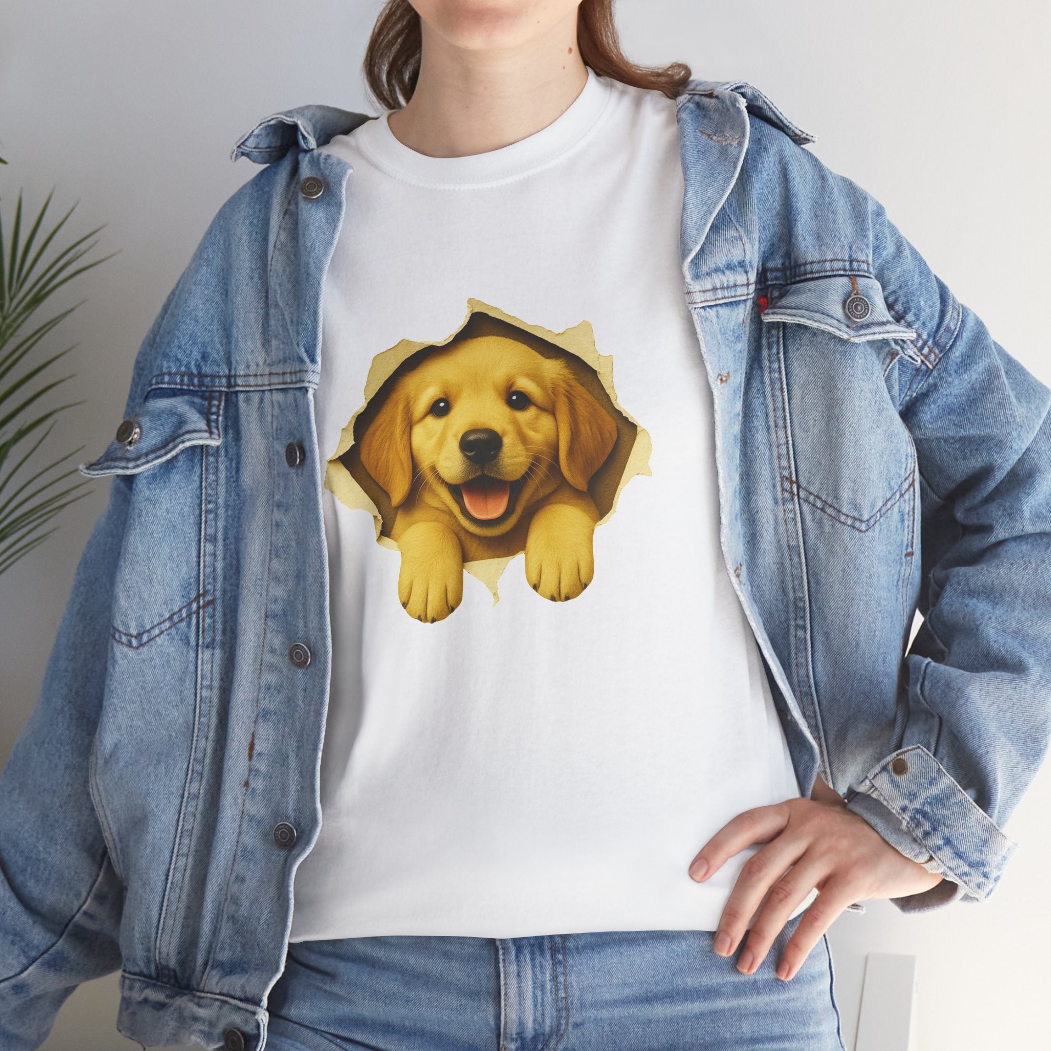 Golden Retriever Peekaboo Shirt, Cute Dog Lover T-Shirt, Funny Puppy Tee, Golden Retriever Gift, Pet Lover Graphic Shirt