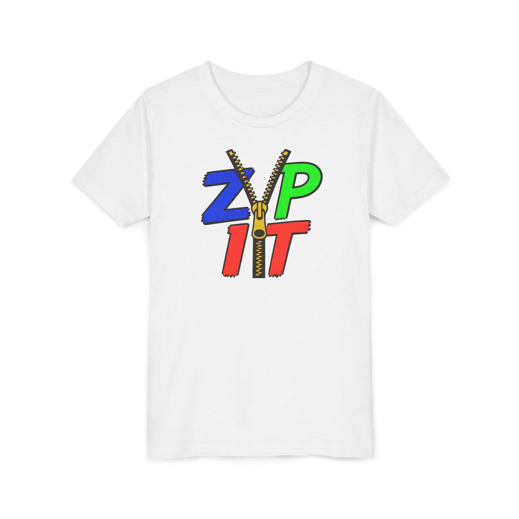 Youth Tee - "Zip It" Colorful Zipper Graphic