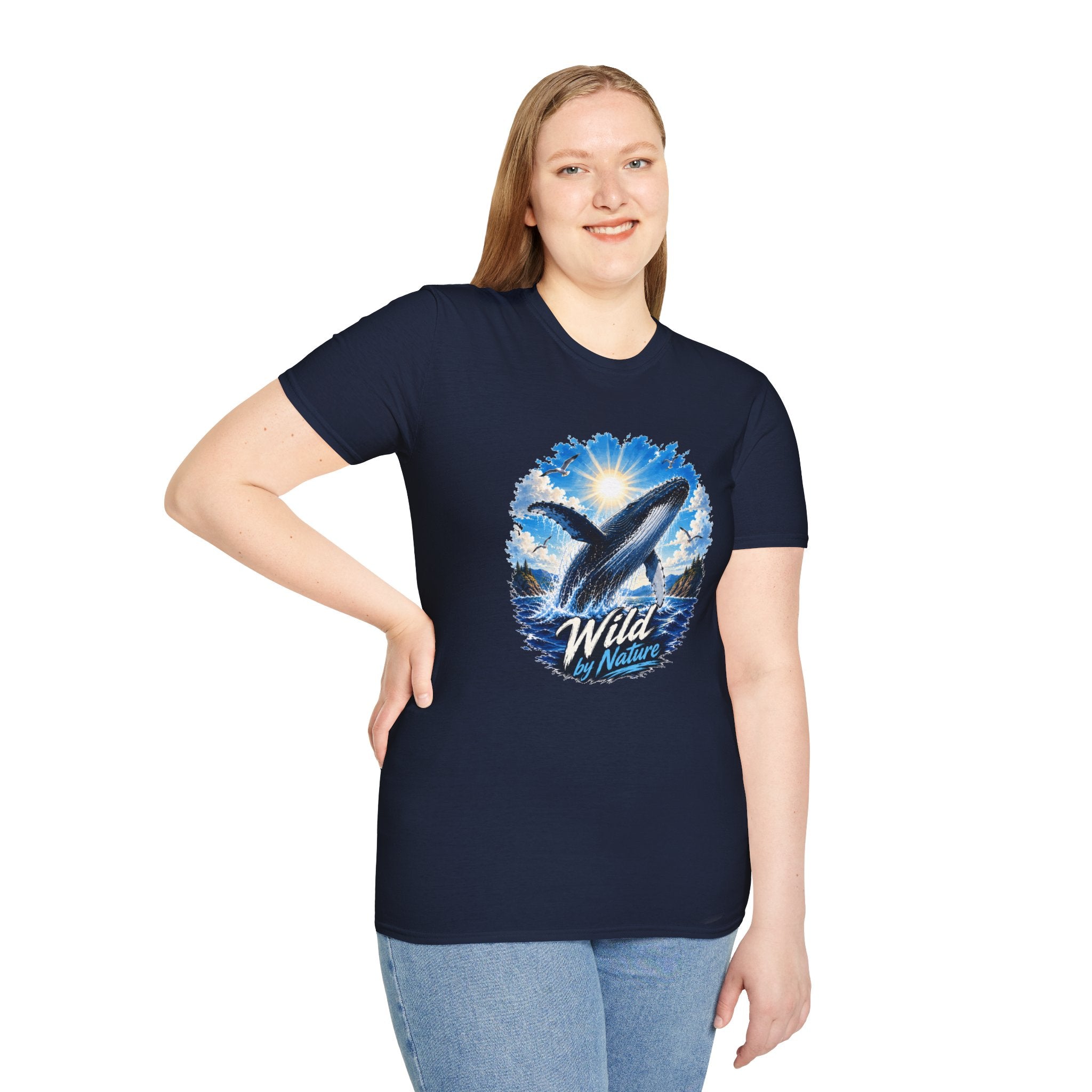 Whale T-Shirt, Ocean Whale Graphic Tee, Wild Nature Shirt, Ocean Lover Gift