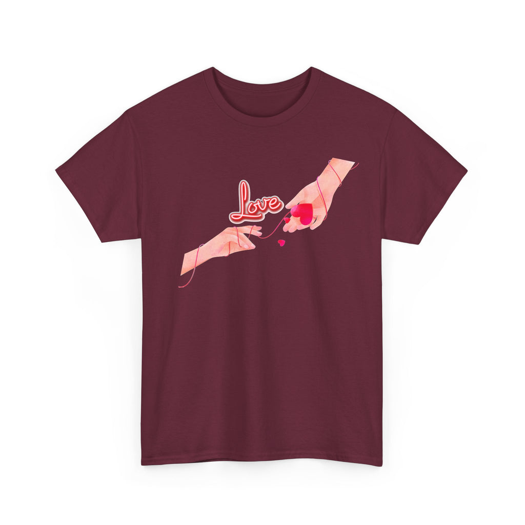 Love Hands T-Shirt — Romantic Heart Illustration Tee
