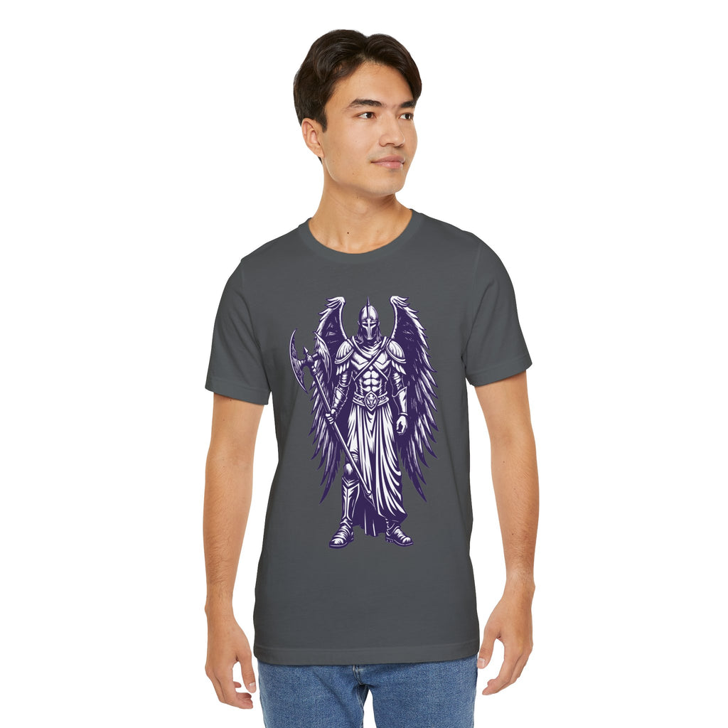 Fallen Angel Warrior T-Shirt | Gothic Fantasy Winged Knight Tee