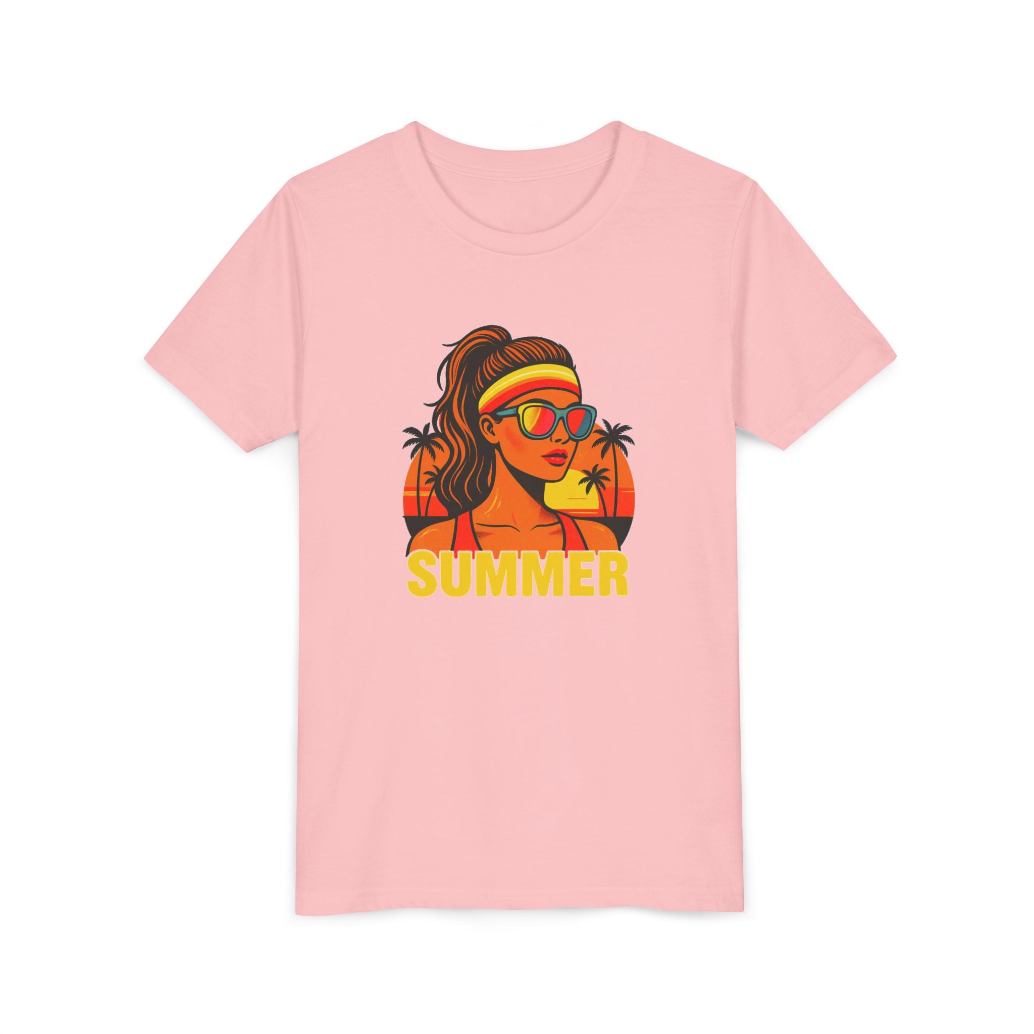 Girls Summer Graphic Tee | Retro Sunshine Youth Shirt | Cute Vacation T-Shirt