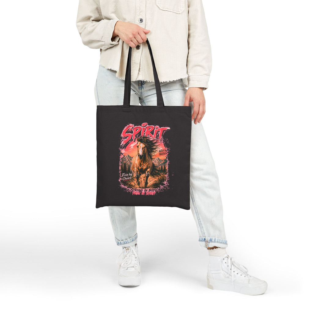 Tote — 'Spirit' Wild Horse Cotton Canvas Tote Bag