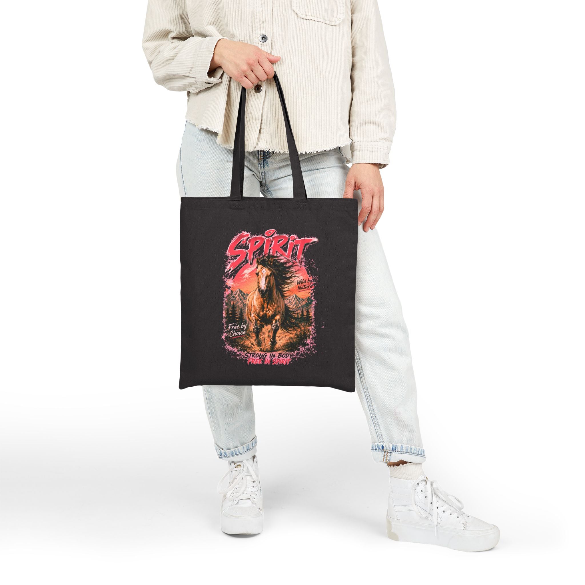 Tote — 'Spirit' Wild Horse Cotton Canvas Tote Bag