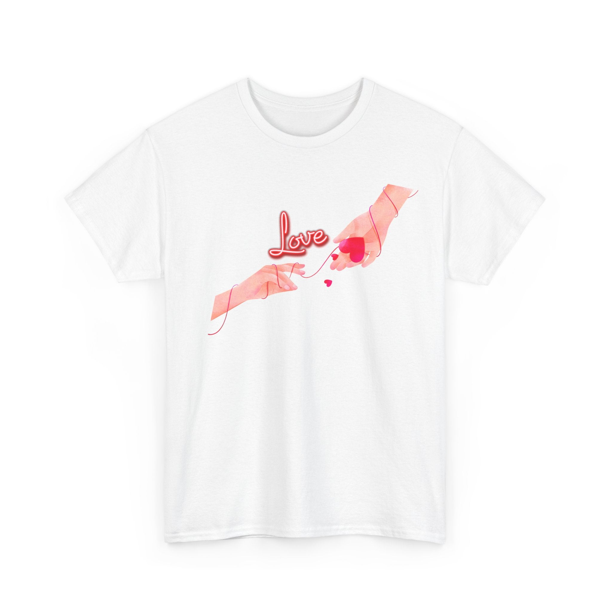 Love Hands T-Shirt — Romantic Heart Illustration Tee