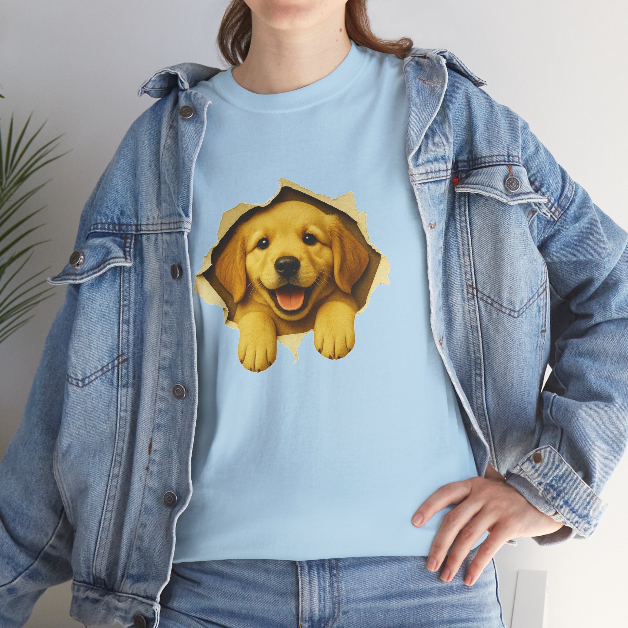 Golden Retriever Peekaboo Shirt, Cute Dog Lover T-Shirt, Funny Puppy Tee, Golden Retriever Gift, Pet Lover Graphic Shirt