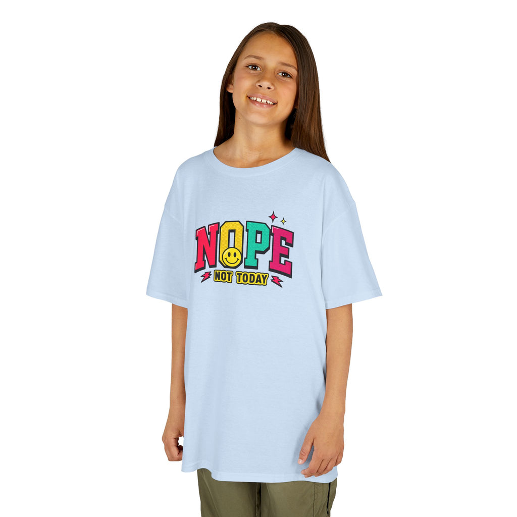 Kids "NOPE Not Today" Graphic Tee — Funny Retro Lettering Kids T-Shirt