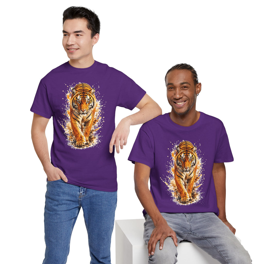 Majestic Tiger T-Shirt, Watercolor Tiger Graphic Tee, Unisex Wildlife Shirt, Tiger Lover Gift, Animal Art Tee
