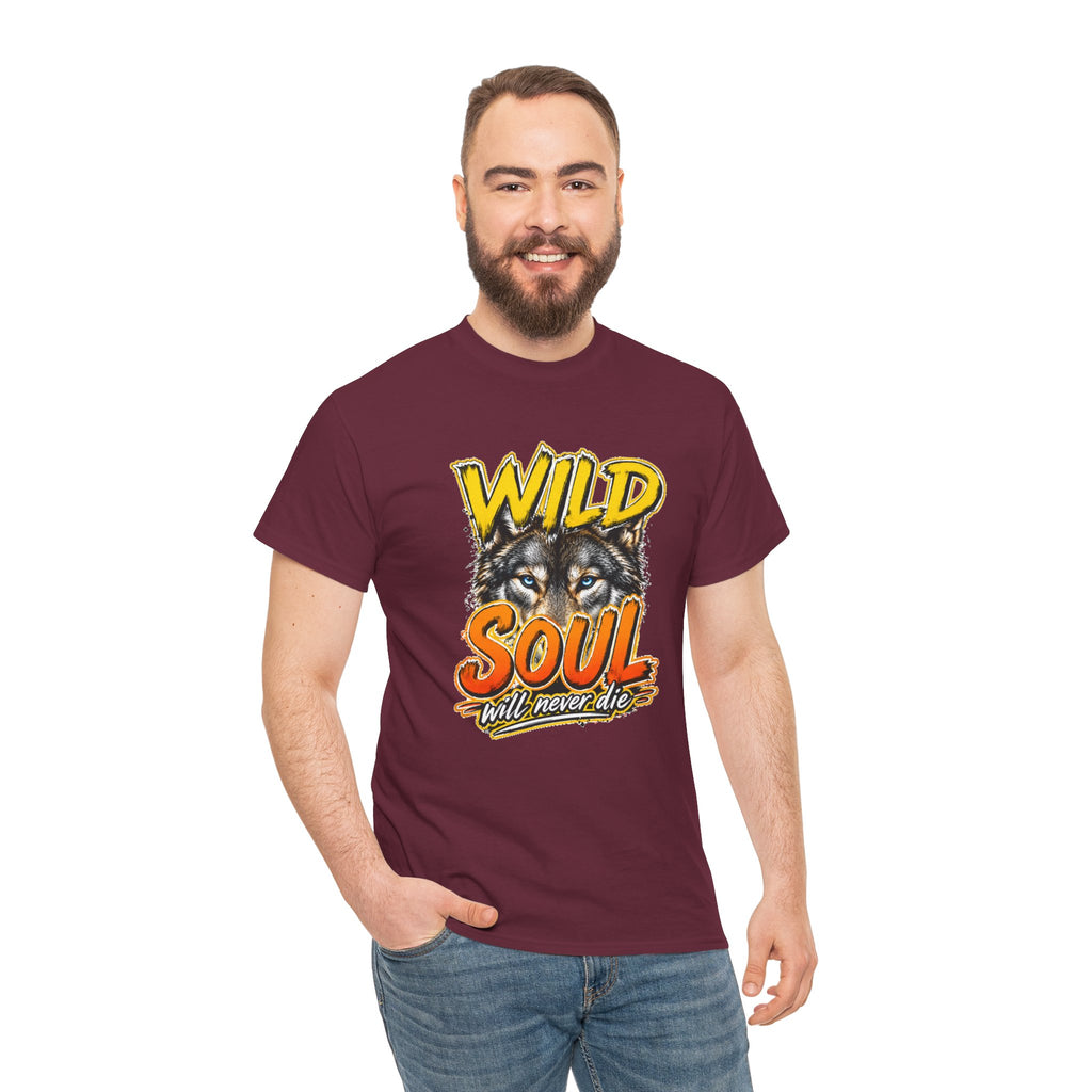 Wolf 'Wild Soul' Graphic Tee – Bold Wildlife Shirt for Nature Lovers