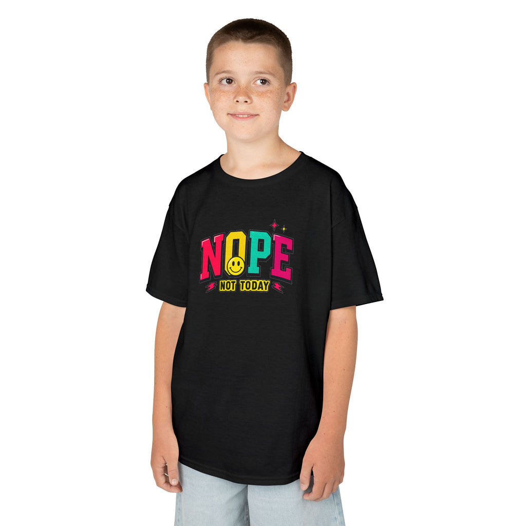 Kids "NOPE Not Today" Graphic Tee — Funny Retro Lettering Kids T-Shirt