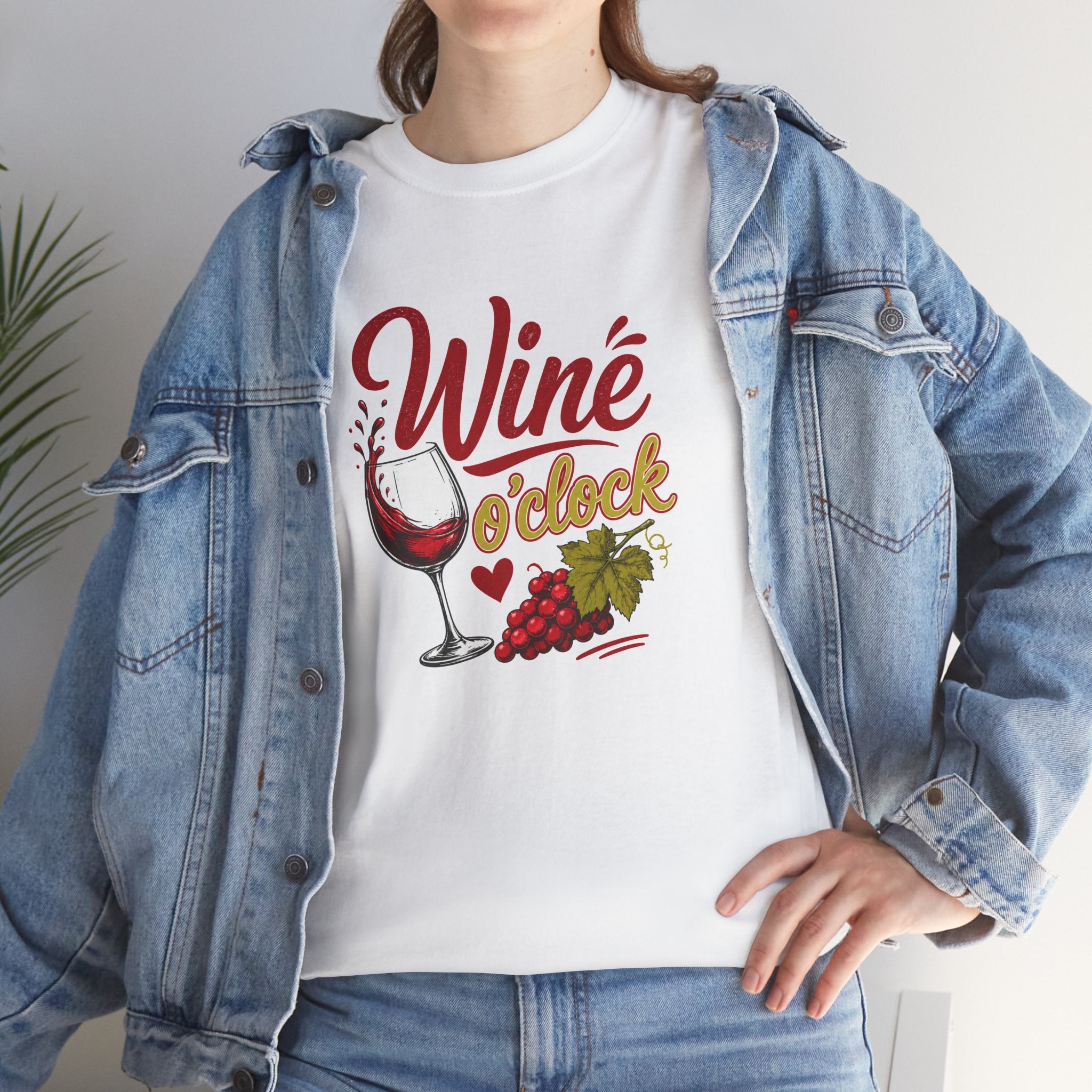 Wine T-Shirt - "Wine O'Clock" Graphic Tee for Wine Lovers