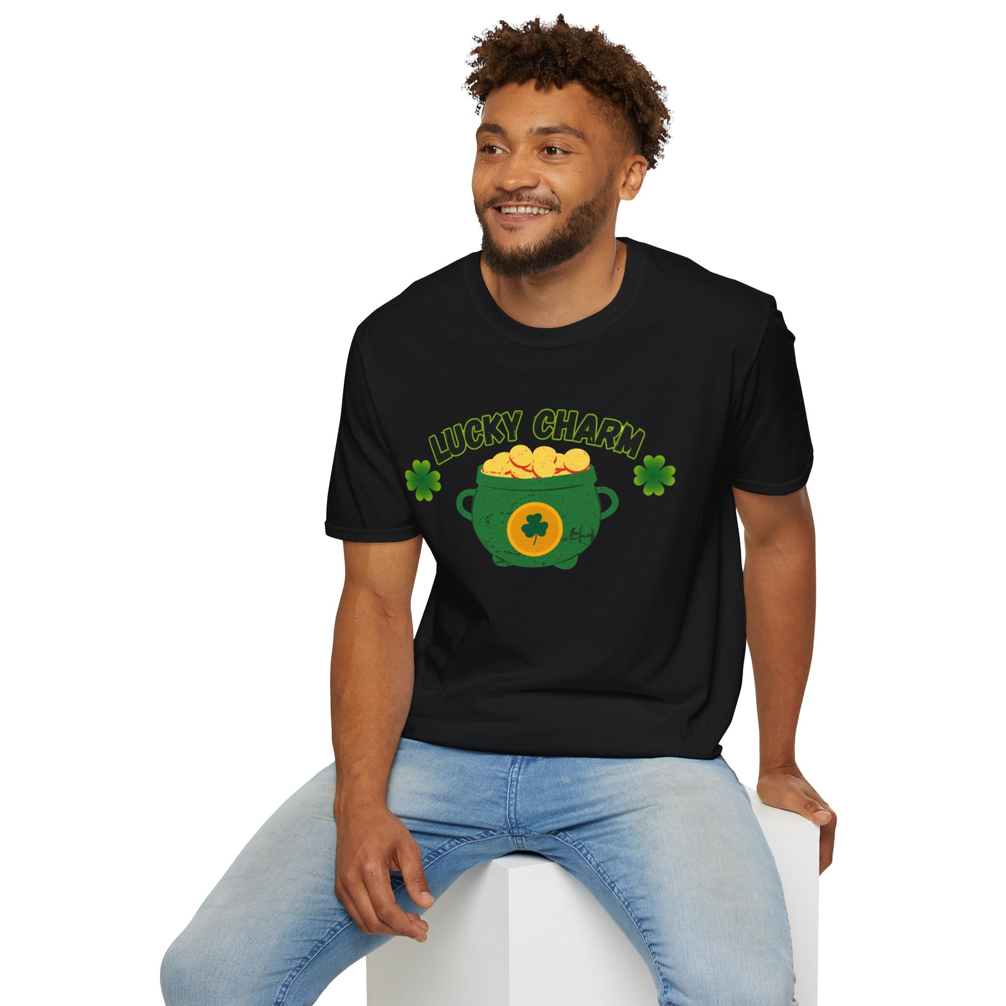 Lucky Charm T-Shirt — Pot of Gold & Shamrock St. Patrick's Day Tee