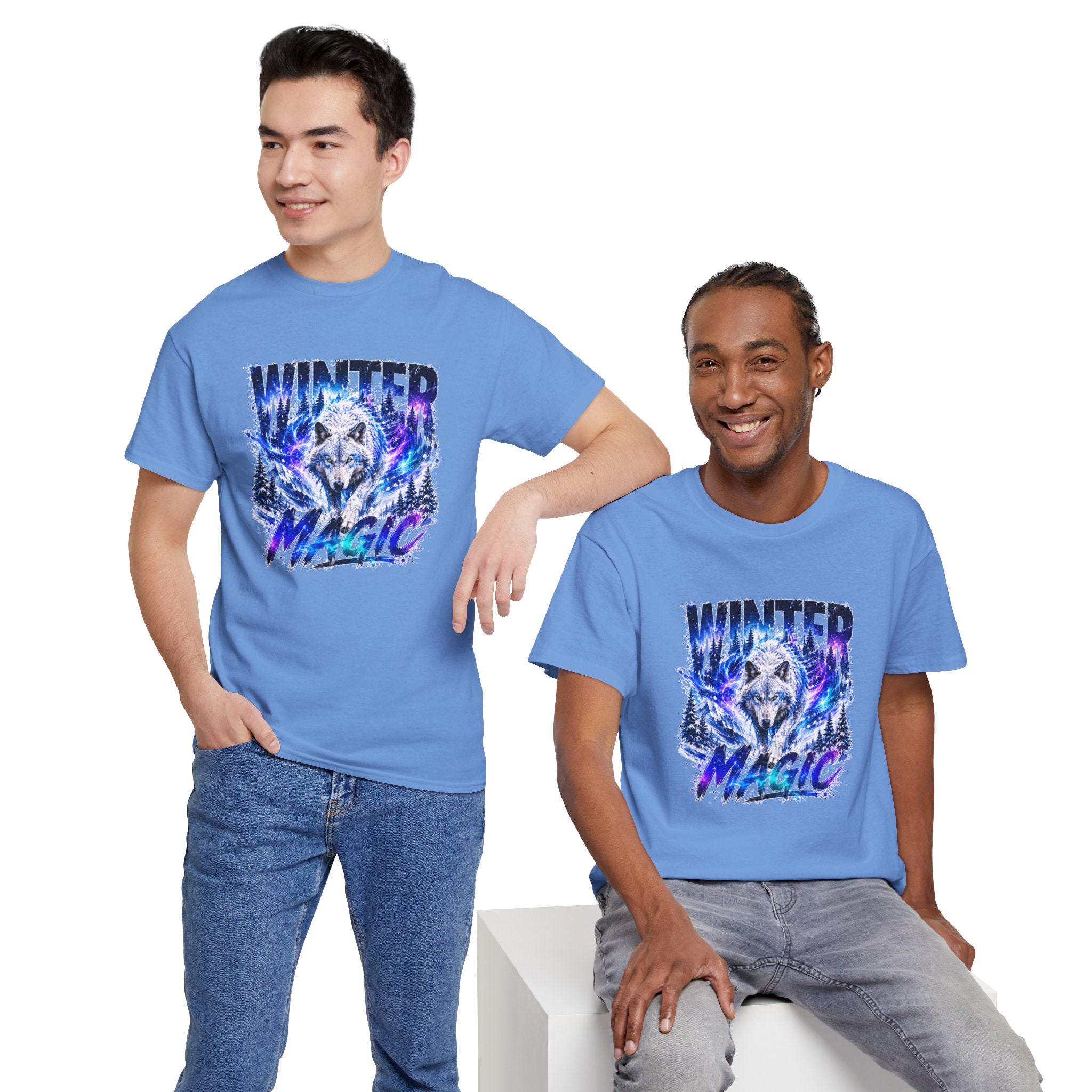 Wolf T Shirt, Winter Wolf Shirt, Wolf Lover Gift, Snowy Wolf Tee, Winter Magic Shirt, Wildlife Graphic Tee, Unisex Wolf Shirt
