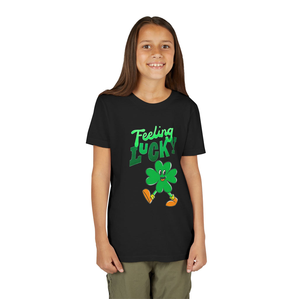 Feeling Lucky Youth Tee – Kids St. Patrick’s Day Shamrock Shirt
