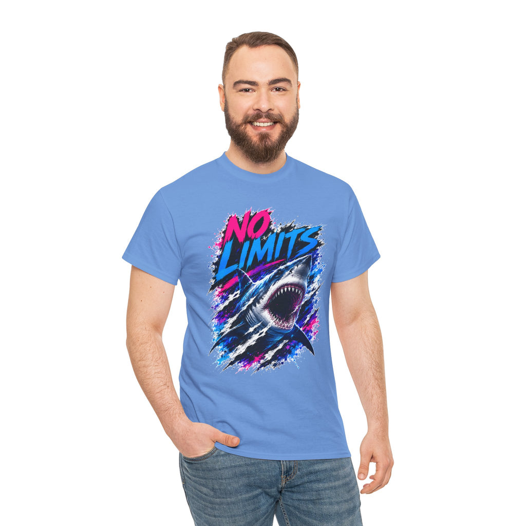No Limits Shark T-Shirt | Great White Shark Graphic Tee | Unisex Streetwear Shirt | Ocean Lover Gift | Bold Shark Art Tee