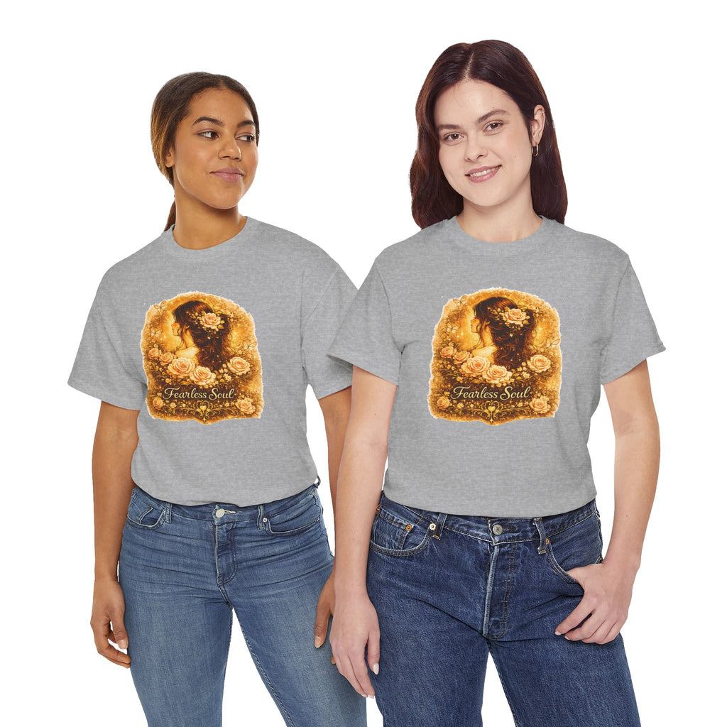 Fearless Soul Shirt, Vintage Floral Woman Tee, Feminine Aesthetic T-Shirt, Boho Graphic Tee, Cottagecore Shirt, Romantic Floral Shirt