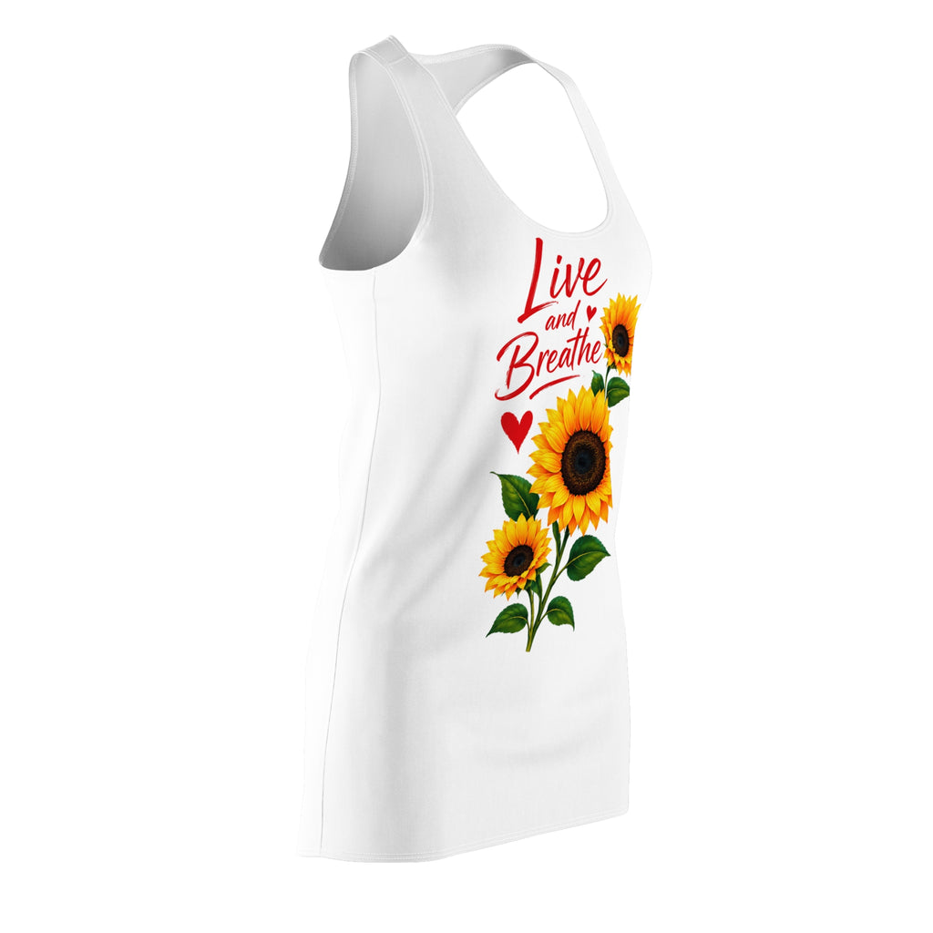Sunflower "Live and Breathe" Racerback Dress — Floral Summer Sundress