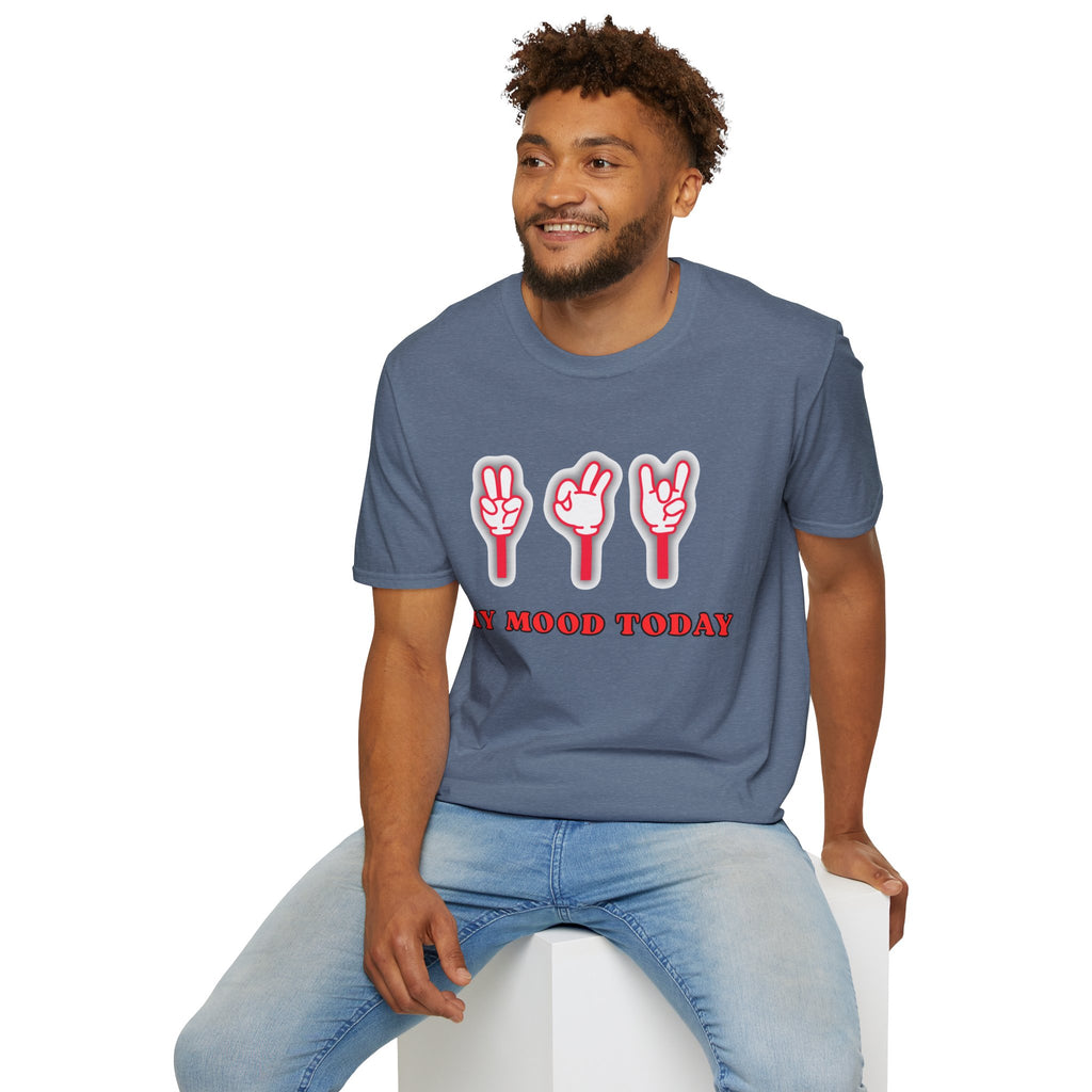 My Mood Today T-Shirt, Funny Graphic Tee, Cool Hand Signs Shirt, Unisex Casual Tee, Trendy Streetwear Gift