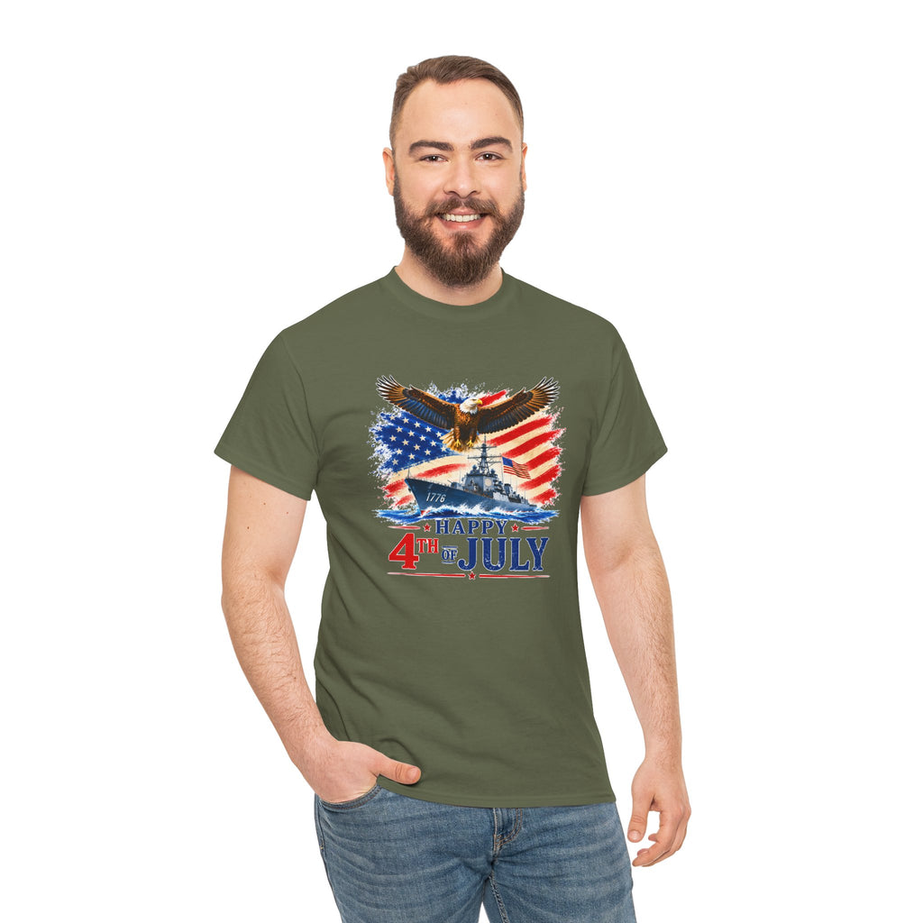 Happy 4th of July Shirt, Patriotic Eagle T-Shirt, American Flag Tee, USA Independence Day Shirt, Freedom Eagle Gift