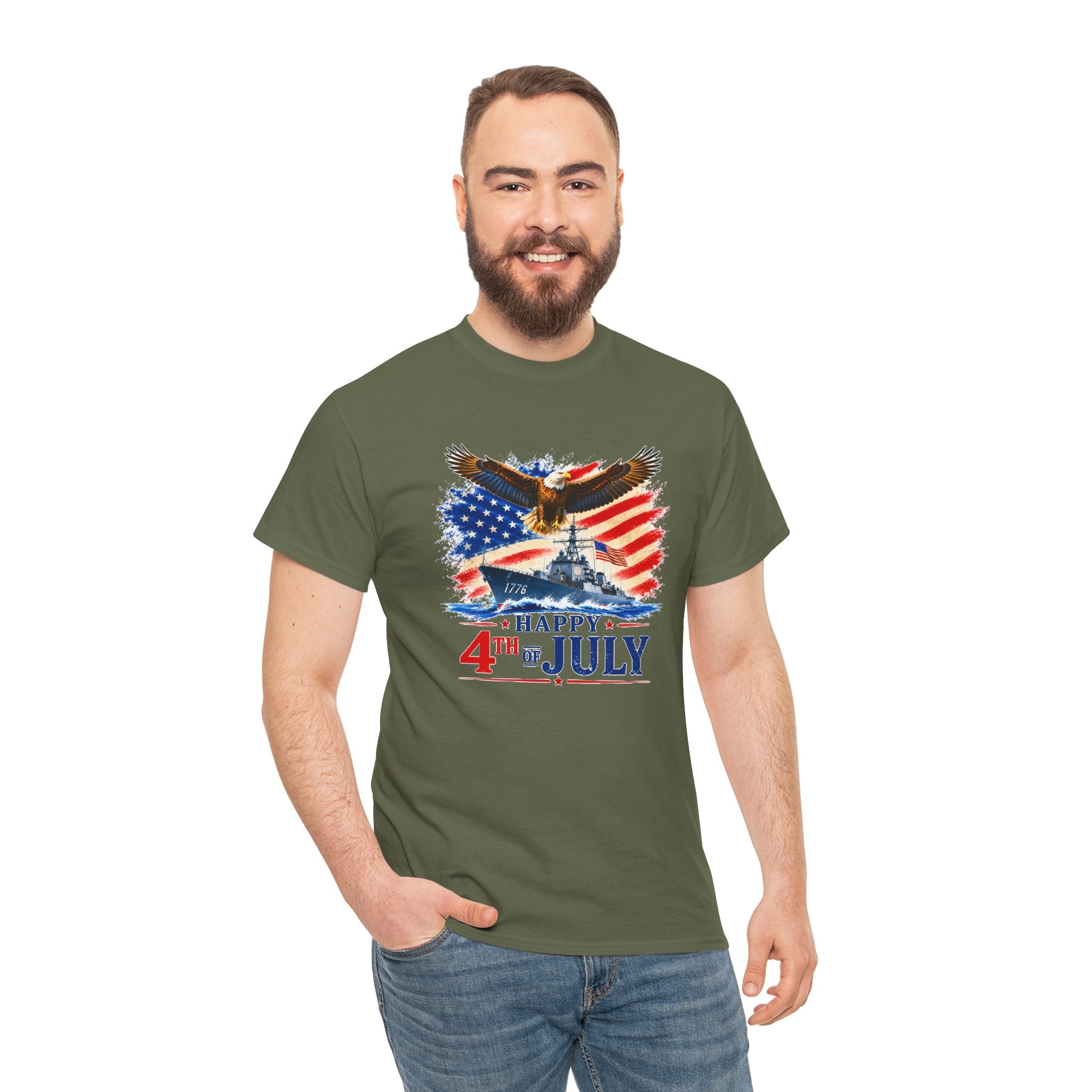 Happy 4th of July Shirt, Patriotic Eagle T-Shirt, American Flag Tee, USA Independence Day Shirt, Freedom Eagle Gift