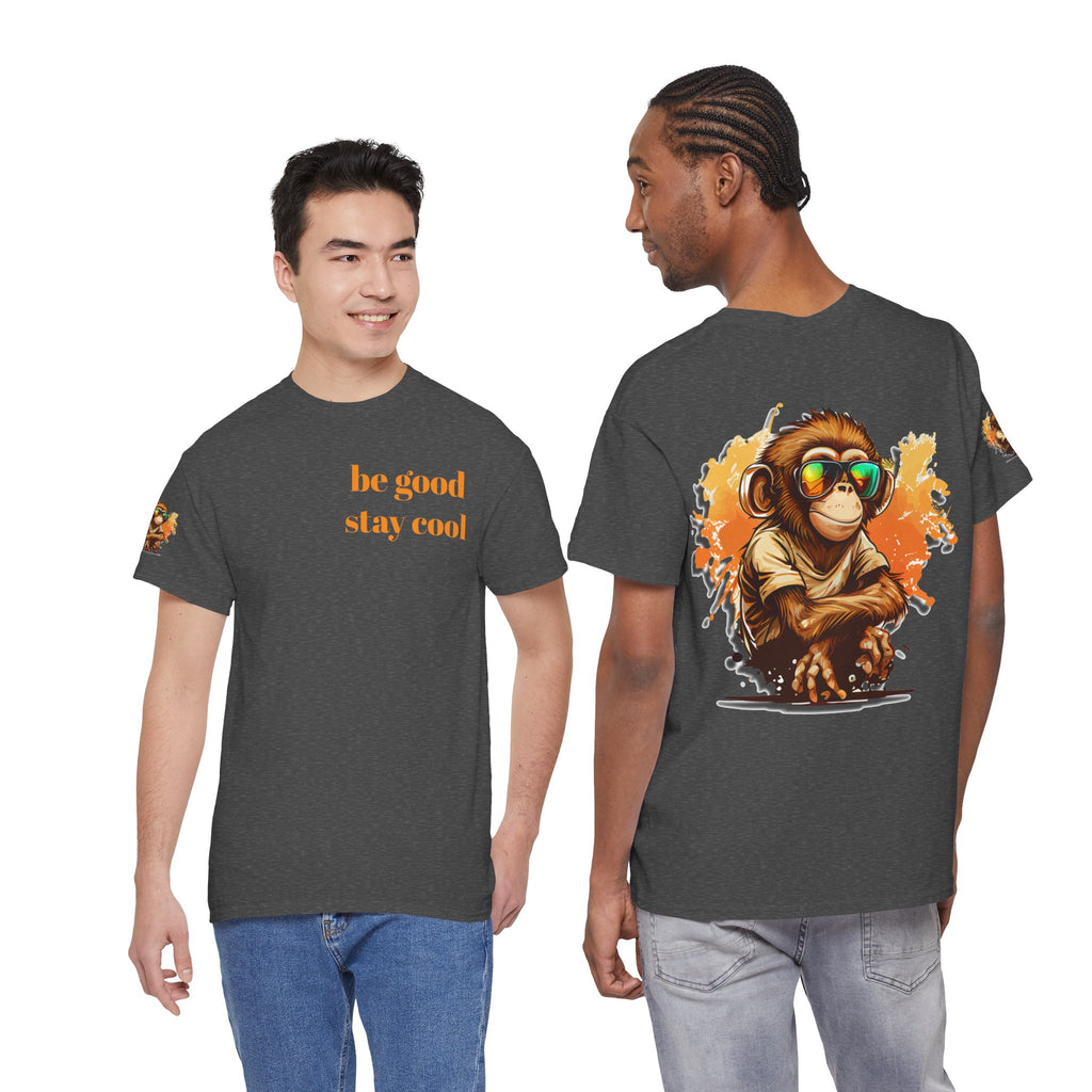 Cool Monkey T-Shirt Front Back Print | Funny Chimp Sunglasses Tee | Streetwear Graphic Shirt | Unisex Trendy Gift