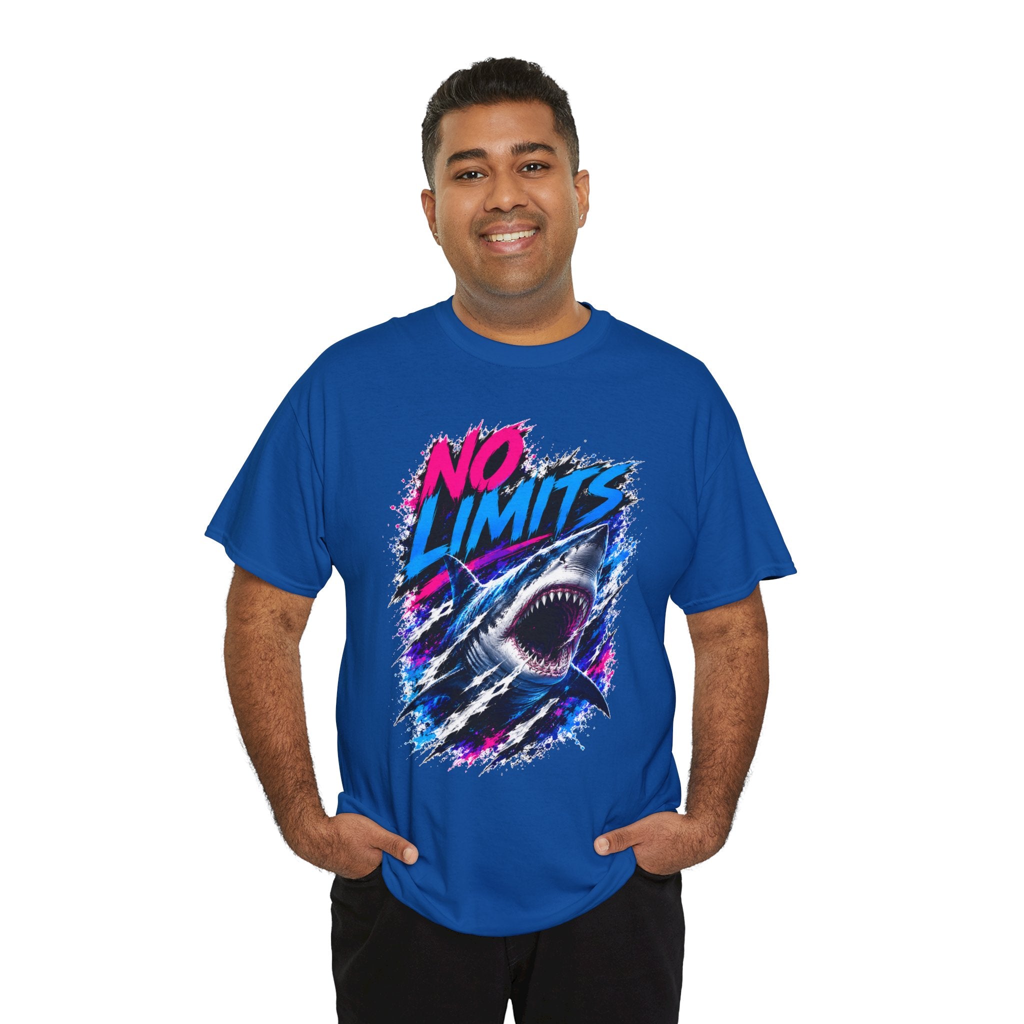 No Limits Shark T-Shirt | Great White Shark Graphic Tee | Unisex Streetwear Shirt | Ocean Lover Gift | Bold Shark Art Tee