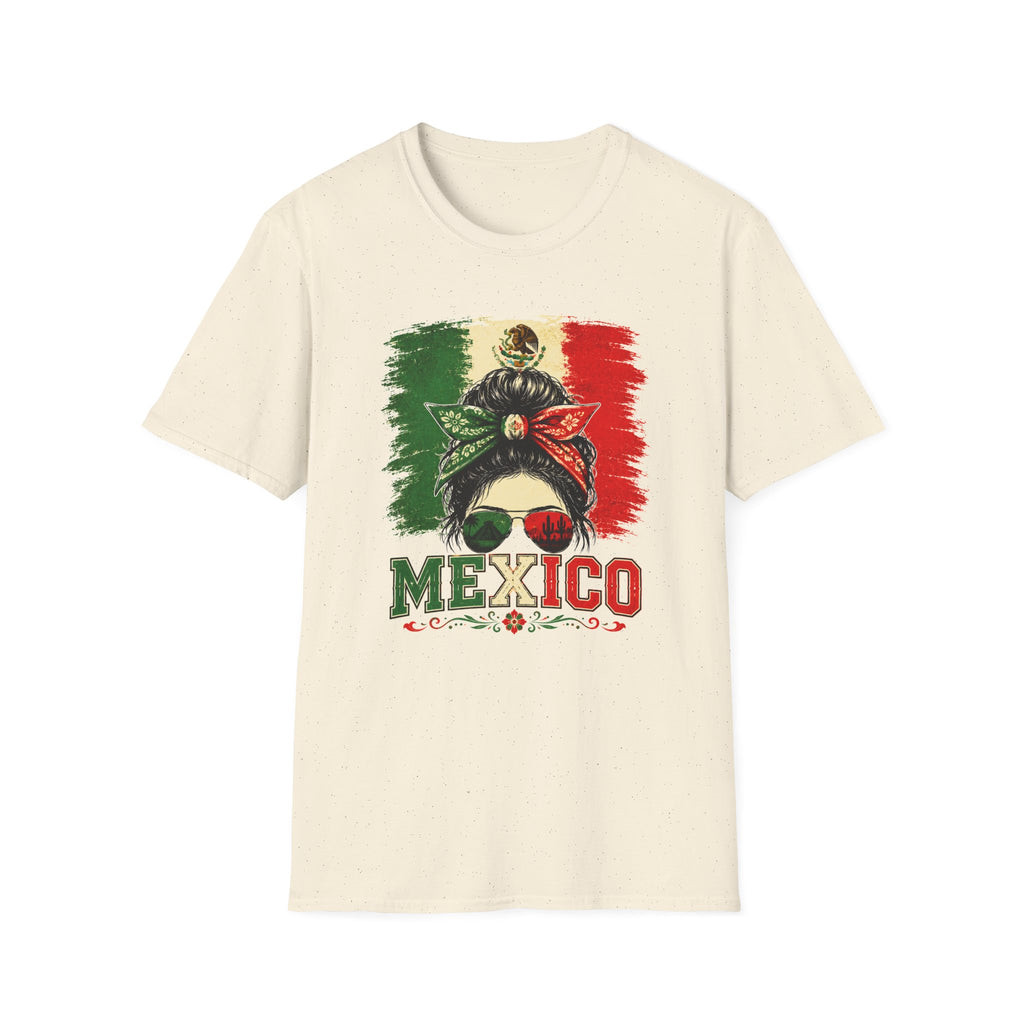 Mexico Messy Bun T-Shirt, Mexican Pride Shirt, Mexico Flag Graphic Tee, Cinco De Mayo Shirt, Latina Gift for Women