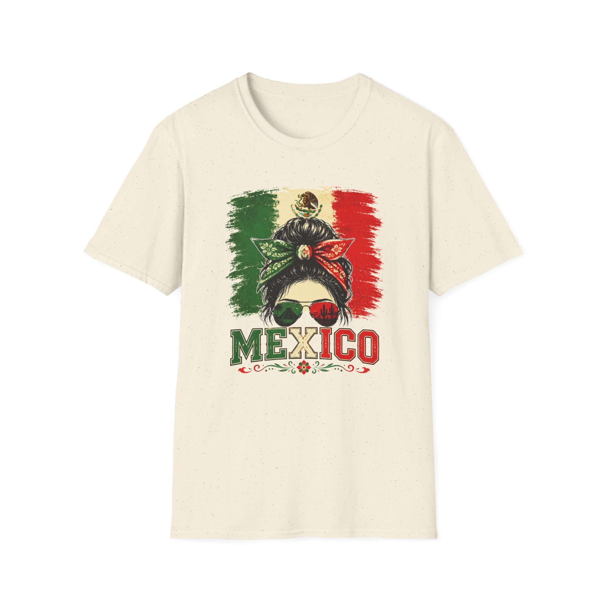 Mexico Messy Bun T-Shirt, Mexican Pride Shirt, Mexico Flag Graphic Tee, Cinco De Mayo Shirt, Latina Gift for Women