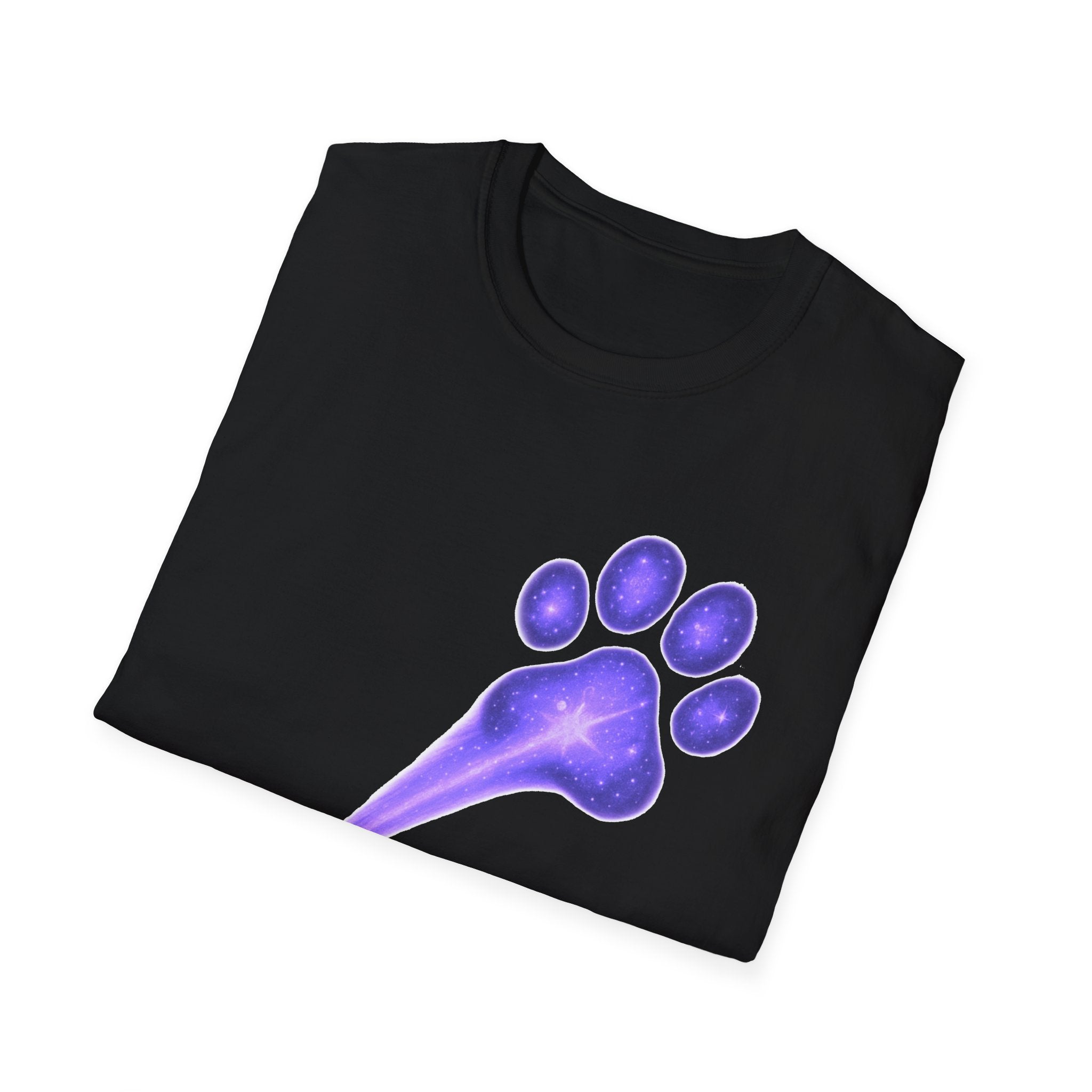 Purple Galaxy Paw Tee Dog Lover Gift, Aesthetic Pet Lover Tee