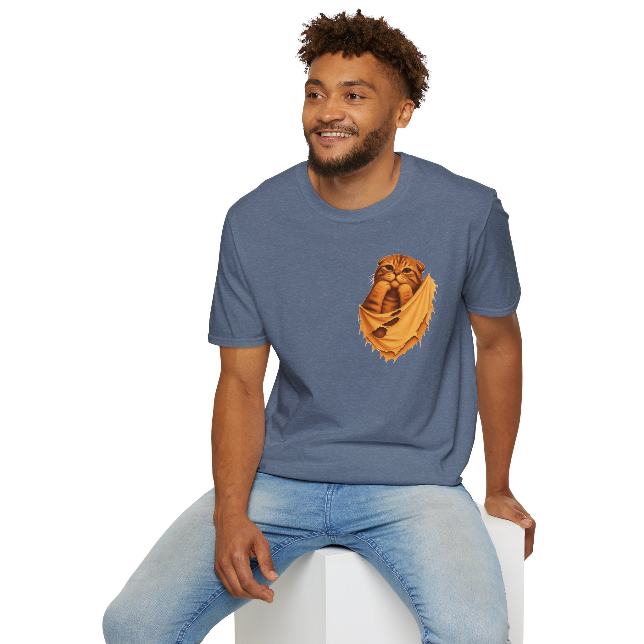 Cat in a Pocket T-Shirt — Cute Pocket Kitten Graphic Tee