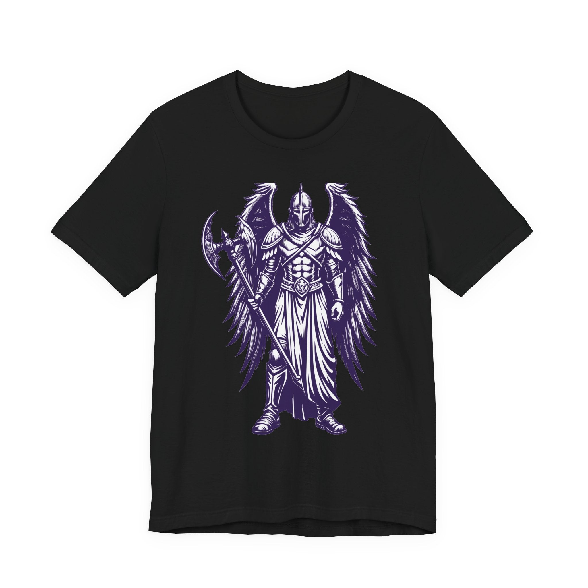 Fallen Angel Warrior T-Shirt | Gothic Fantasy Winged Knight Tee