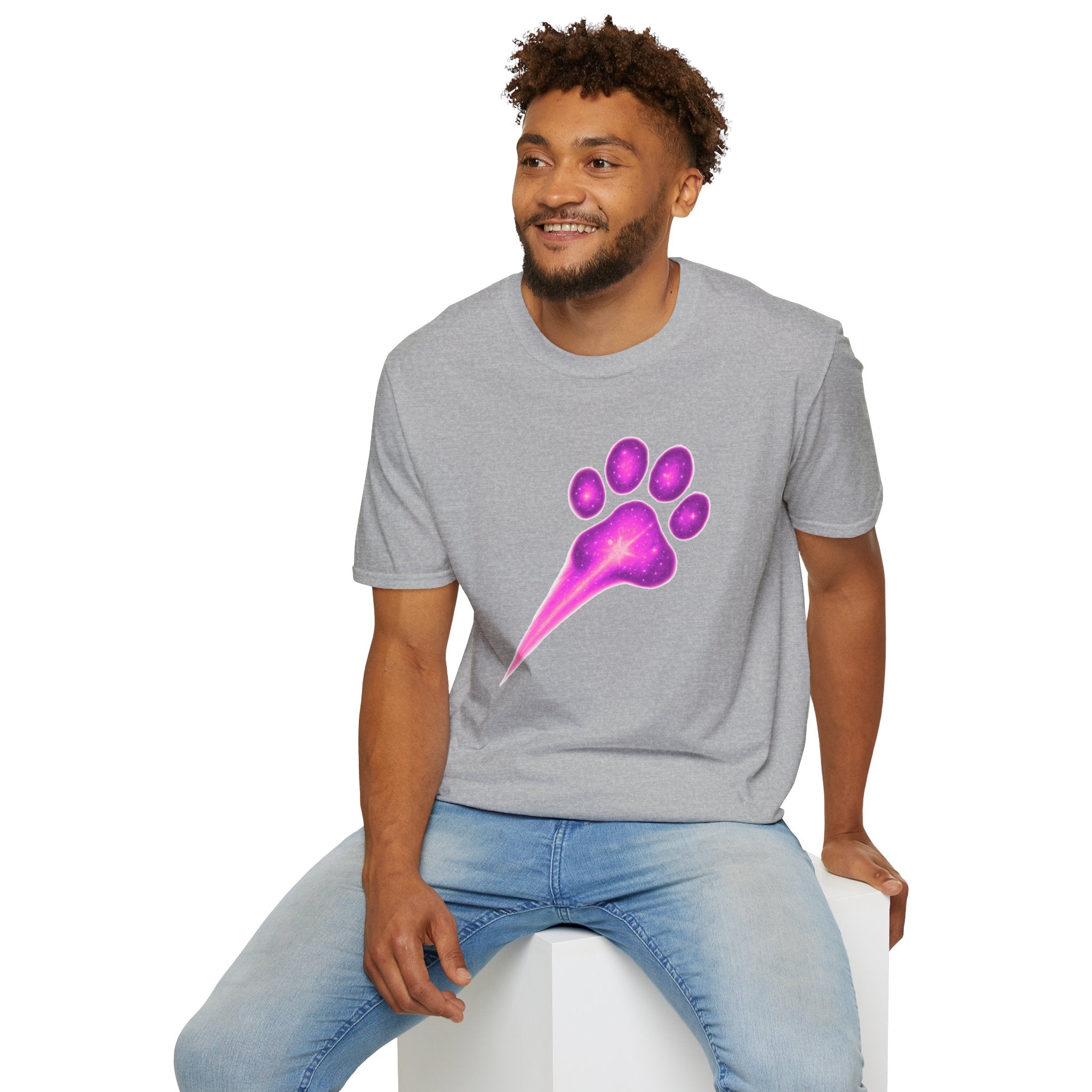 Pink Paw Print T-Shirt, Cute Dog Lover Tee, Aesthetic Animal Shirt, Gift for Pet Lovers