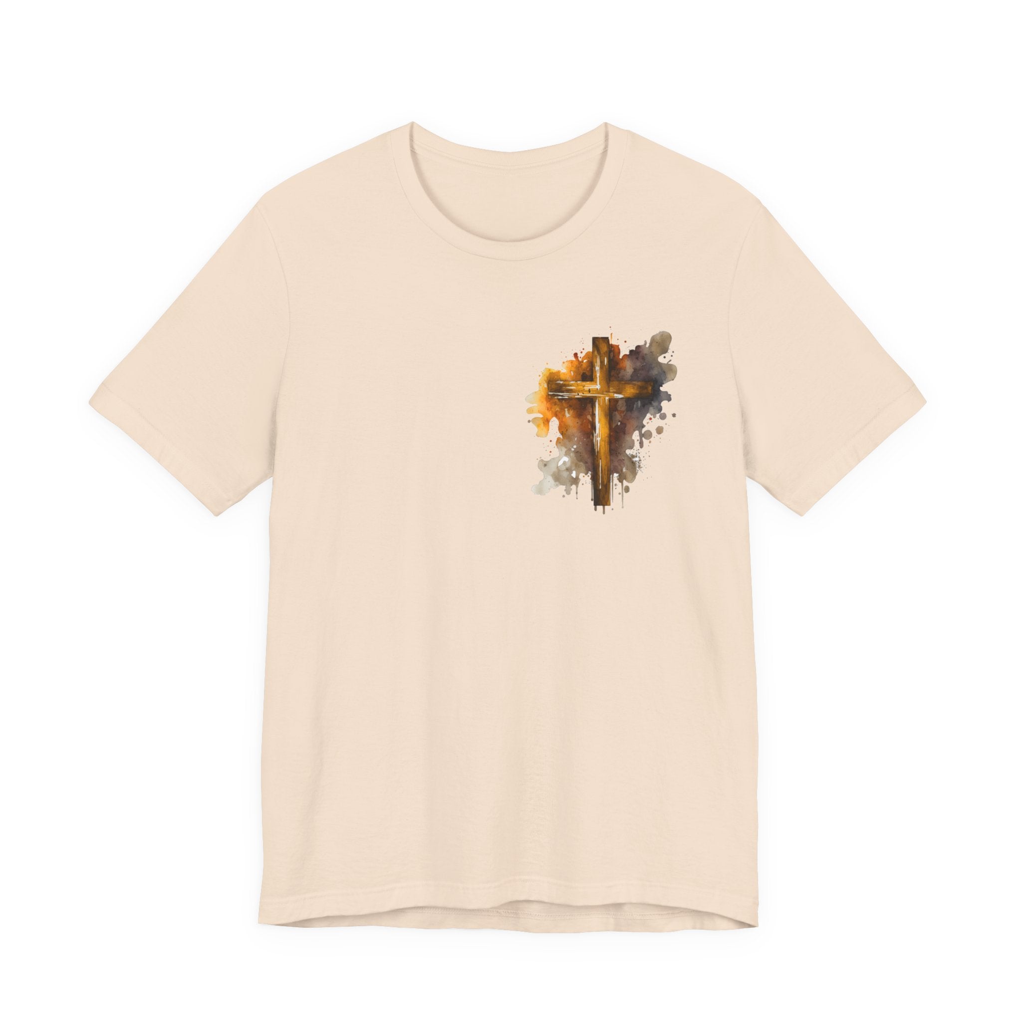 Christian Cross T-Shirt, Watercolor Faith Tee, Religious Shirt, Minimalist Christian Gift, Unisex Graphic Tee