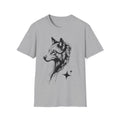 Wolf T Shirt, Mystic Wolf Graphic Tee, Forest Animal Shirt, Minimalist Wolf Head Shirt, Unisex Nature T-Shirt, Wildlife Gift, Boho Wolf Tee