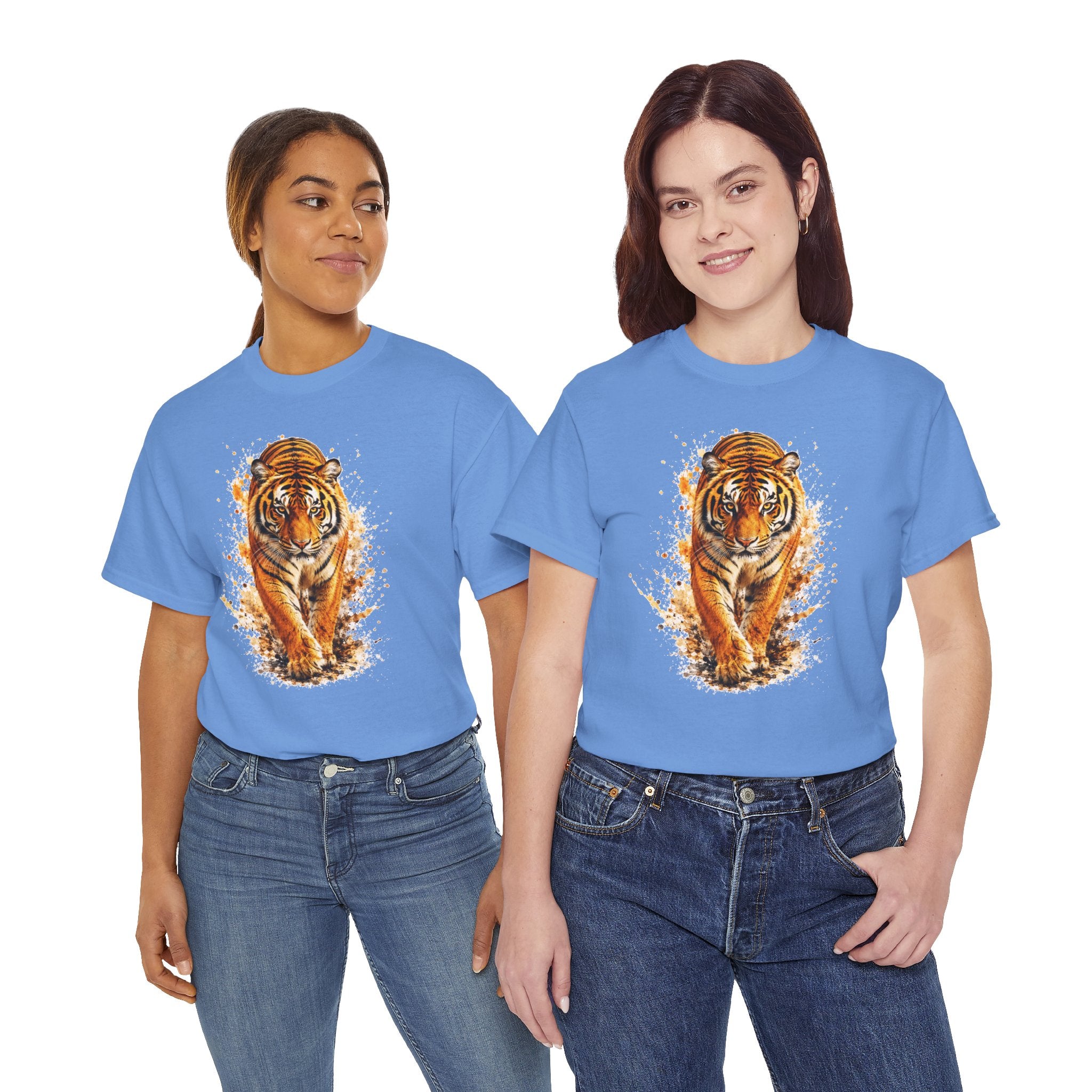 Majestic Tiger T-Shirt, Watercolor Tiger Graphic Tee, Unisex Wildlife Shirt, Tiger Lover Gift, Animal Art Tee