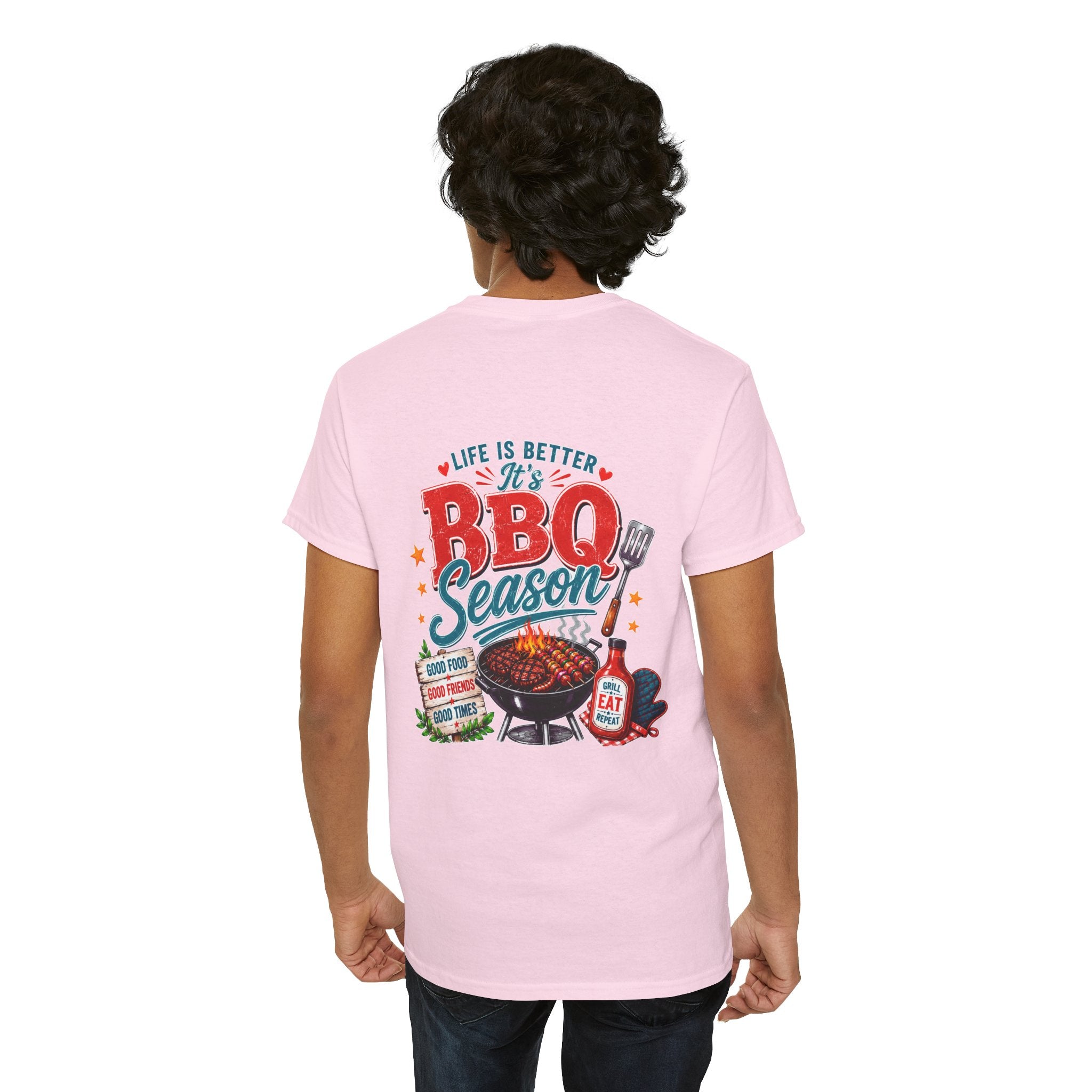 BBQ Season T-Shirt | Life Is Better It's BBQ Season Tee | Funny Grill Shirt | Summer Cookout Tee | Barbecue Lover Gift | Backyard BBQ Shirt