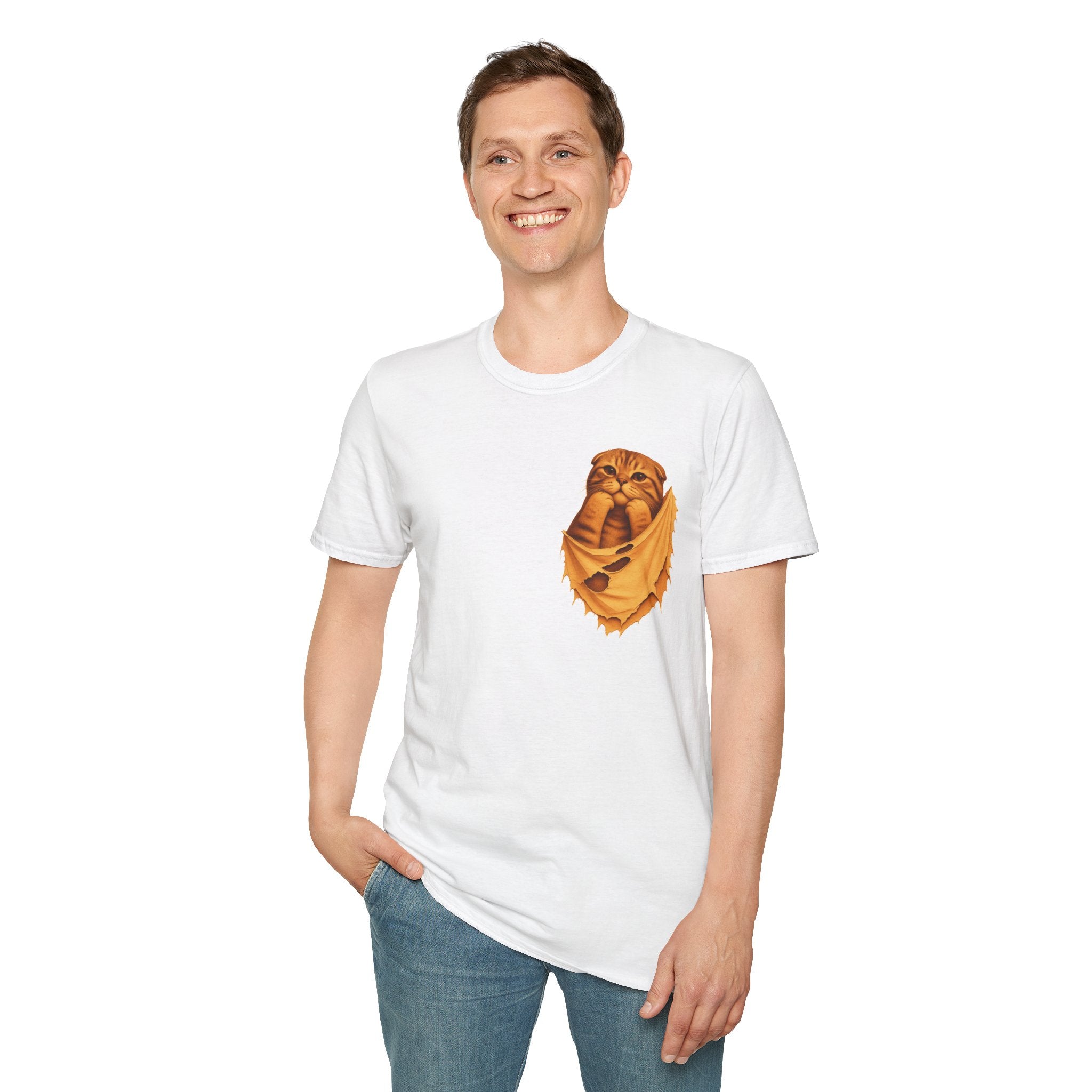 Cat in a Pocket T-Shirt — Cute Pocket Kitten Graphic Tee
