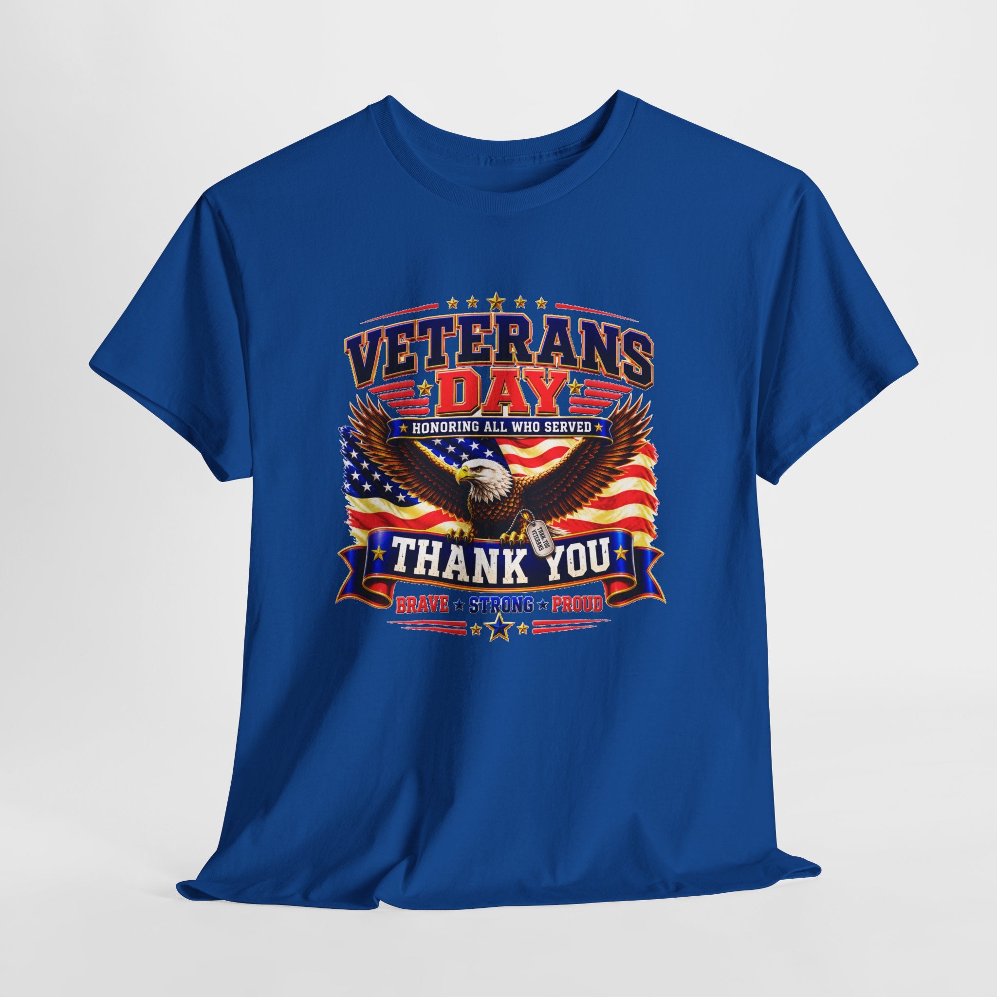 Veterans Day Shirt, Thank You Veteran Tee, Eagle Patriotic T-Shirt, Honoring All Who Served, Military Appreciation Gift