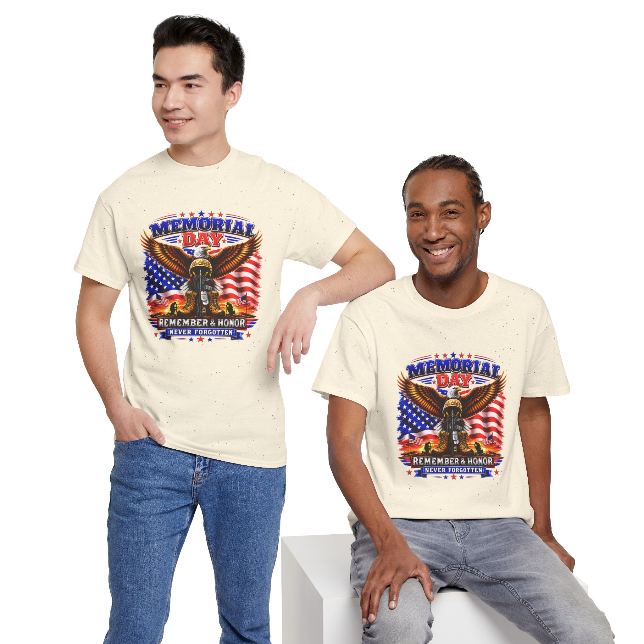 Memorial Day Shirt, Patriotic Eagle T-Shirt, Remember & Honor Tee, American Flag Graphic Shirt, Military Tribute Gift