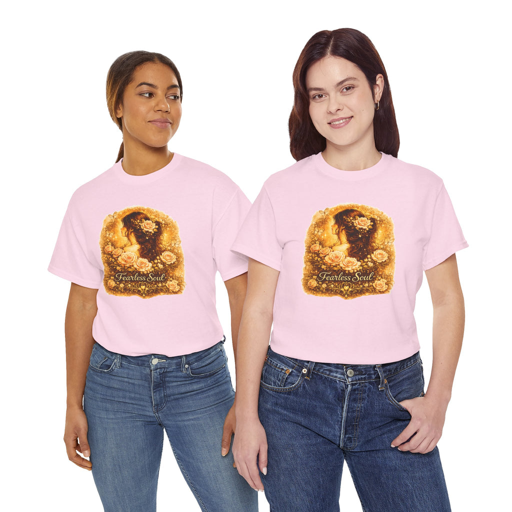 Fearless Soul Shirt, Vintage Floral Woman Tee, Feminine Aesthetic T-Shirt, Boho Graphic Tee, Cottagecore Shirt, Romantic Floral Shirt
