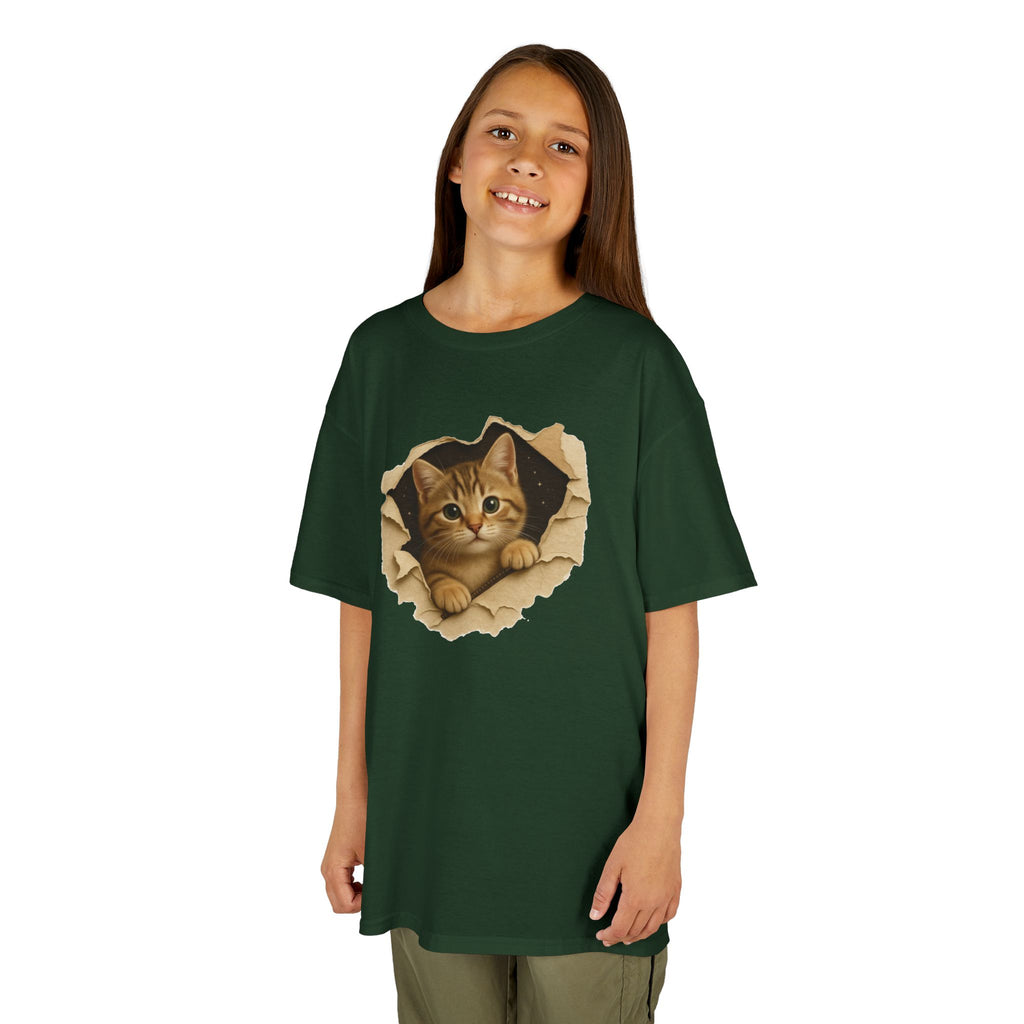 Cute Kitten Kids T-Shirt | Funny Cat Graphic Tee for Boys & Girls | Adorable Kitty Shirt | Gift for Cat Lovers Kids