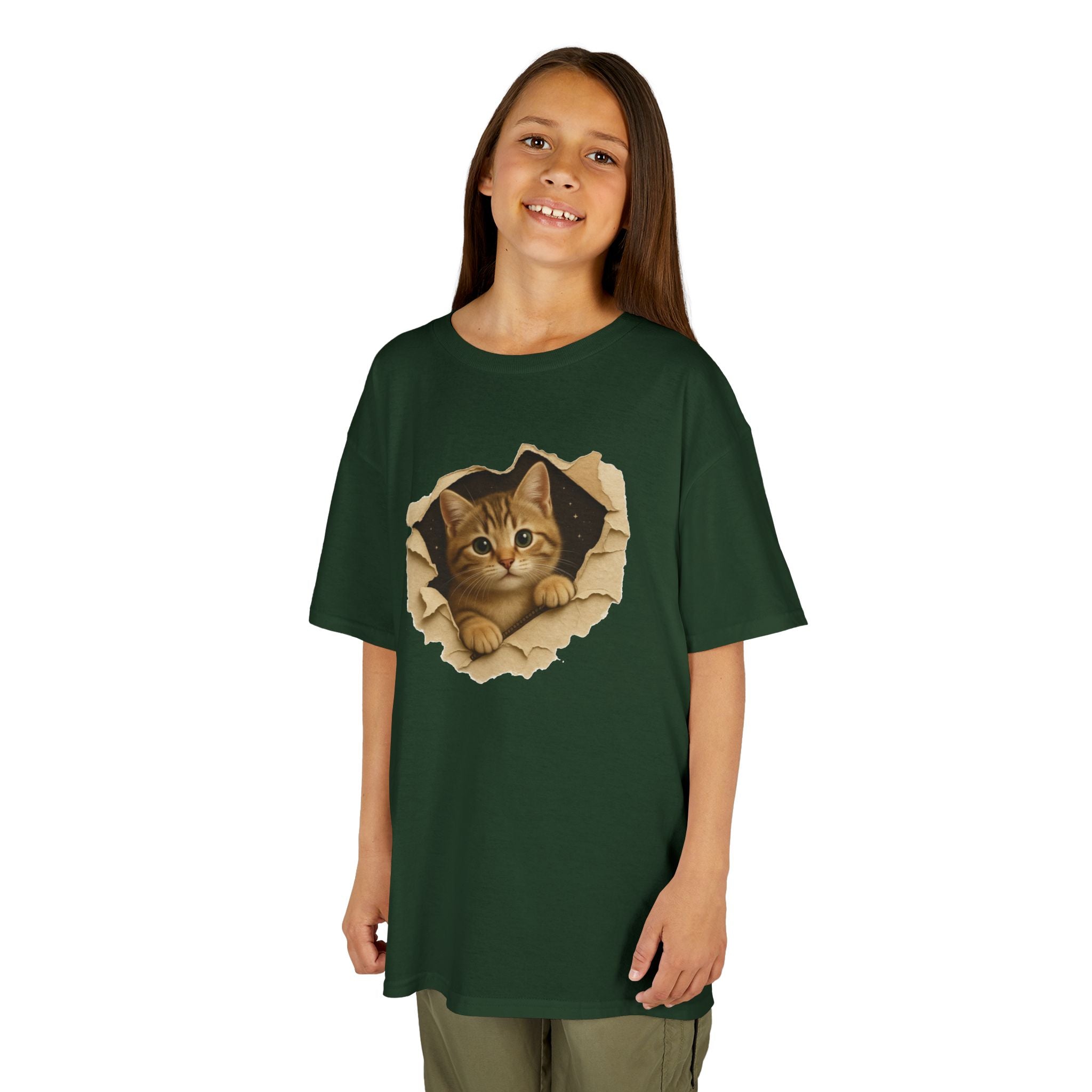 Cute Kitten Kids T-Shirt | Funny Cat Graphic Tee for Boys & Girls | Adorable Kitty Shirt | Gift for Cat Lovers Kids